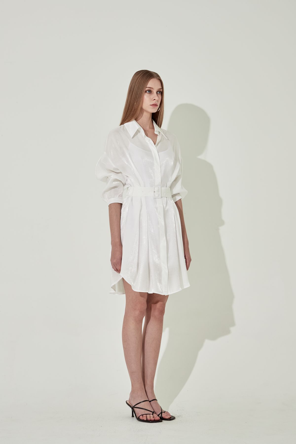 채뉴욕(CHAENEWYORK) The Boss Long Silk Dress [White]