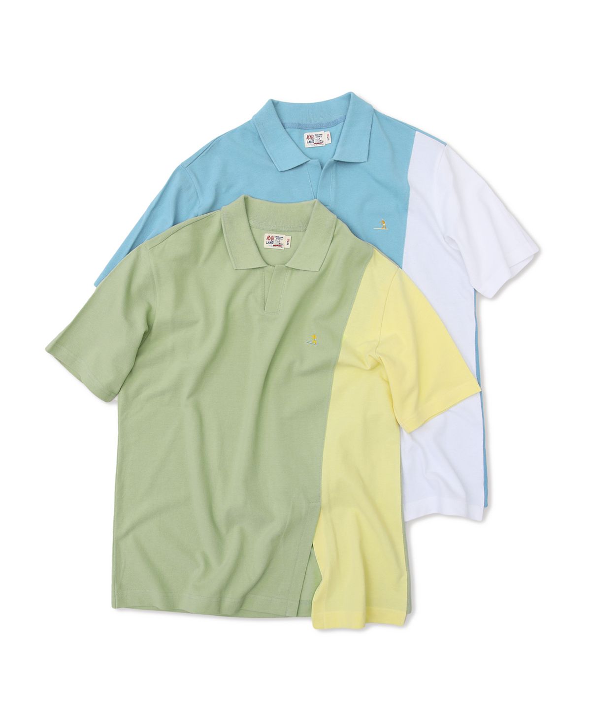 엠니(M.Nii) M.Nii x LAB12 Coloring OVER FIT PK T-Shirts / Mint+Yellow