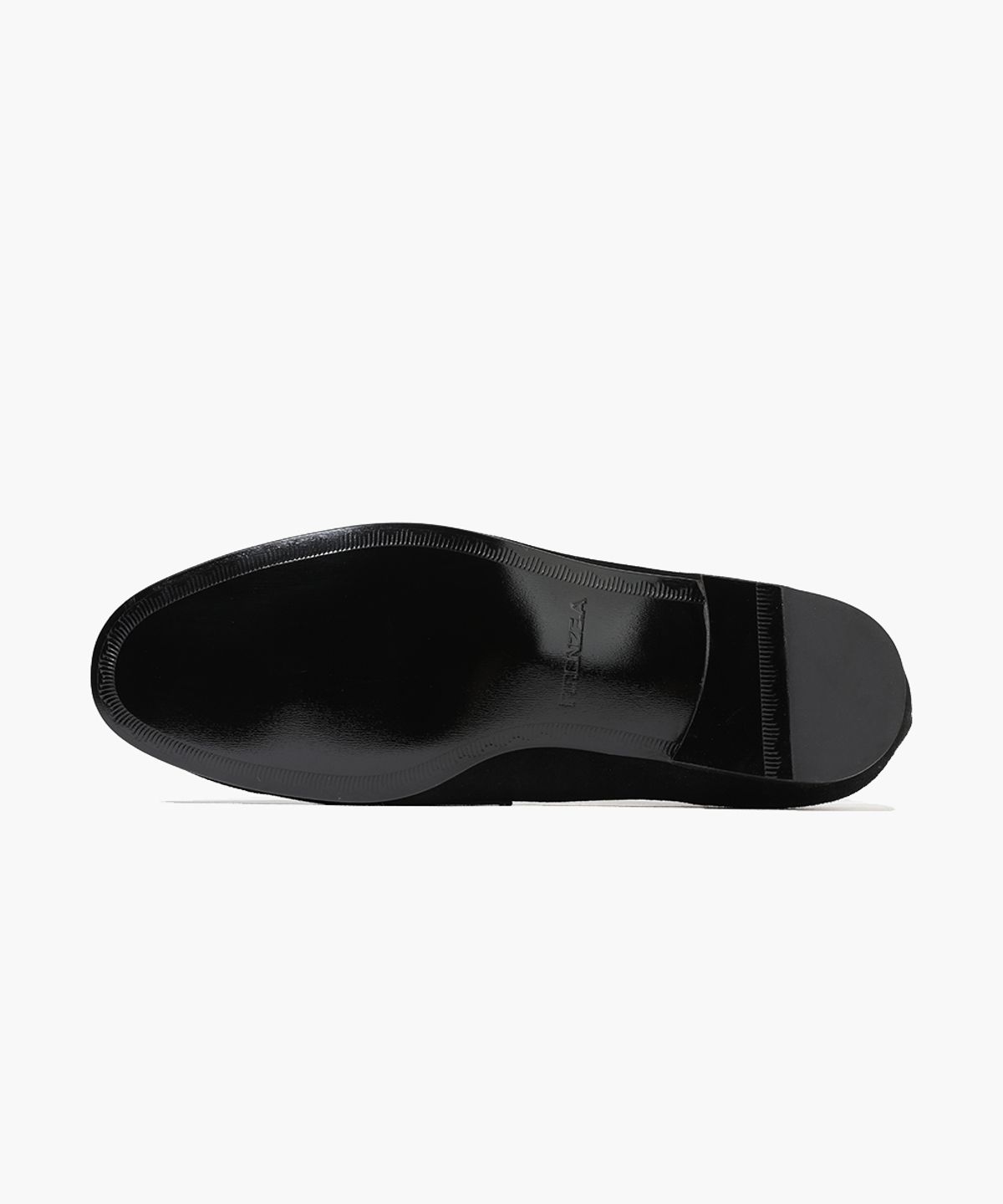 피렌체 아뜨리에(FIRENZE ATELIER) 플랫디자인 슬림 유팁라인 스웨이드 페니로퍼 7100-QS [BLACK]