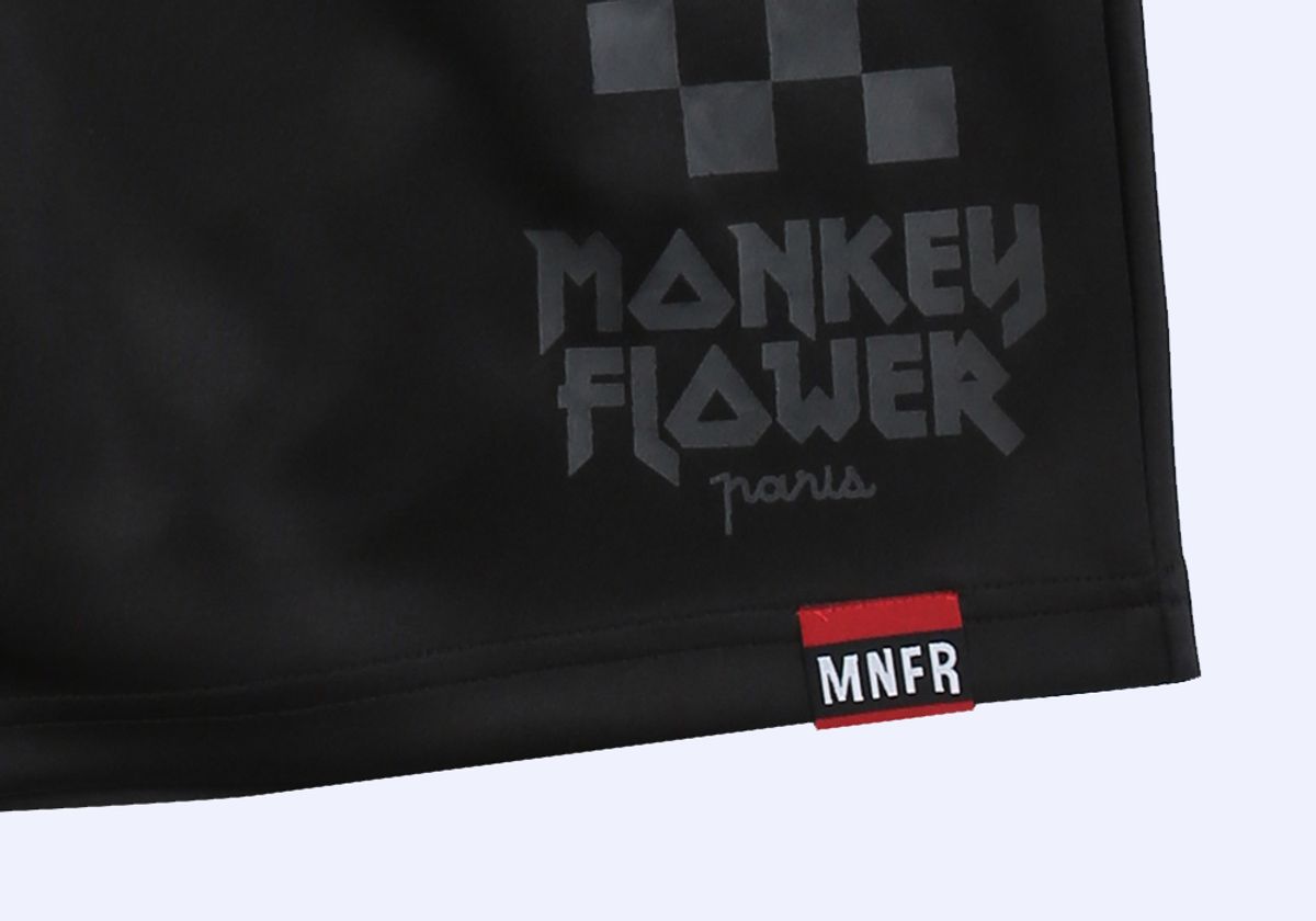몽키플라워(Monkey Flower) 남성 체커보드프린트 밴딩반바지/MM1WTP04M BLACK