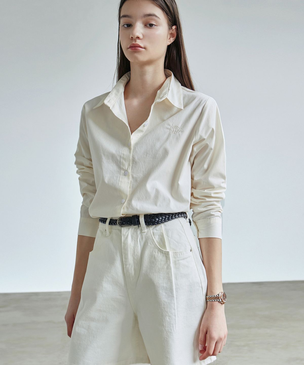 닉앤니콜(NICK&NICOLE) EMBROIDERY COTTON SHIRT_3 COLOR