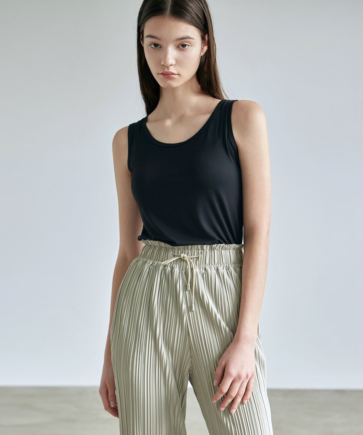 닉앤니콜(NICK&NICOLE) BASIC COTTON SLEEVELESS_BLACK