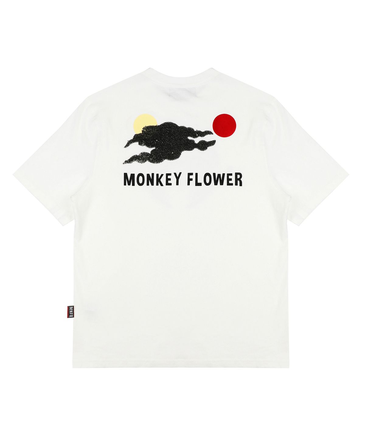 몽키플라워(Monkey Flower) 공용 몽키페이스 아트드로잉 반팔티셔츠/MM1WTS08U BLACK