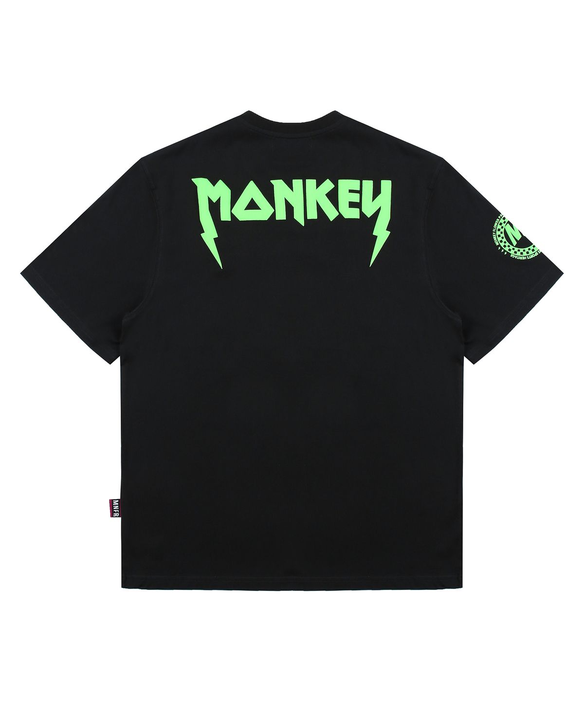 몽키플라워(Monkey Flower) 공용  빅 힙합 로즈 레귤러핏 반팔티셔츠/MM1WTS12U WHITE