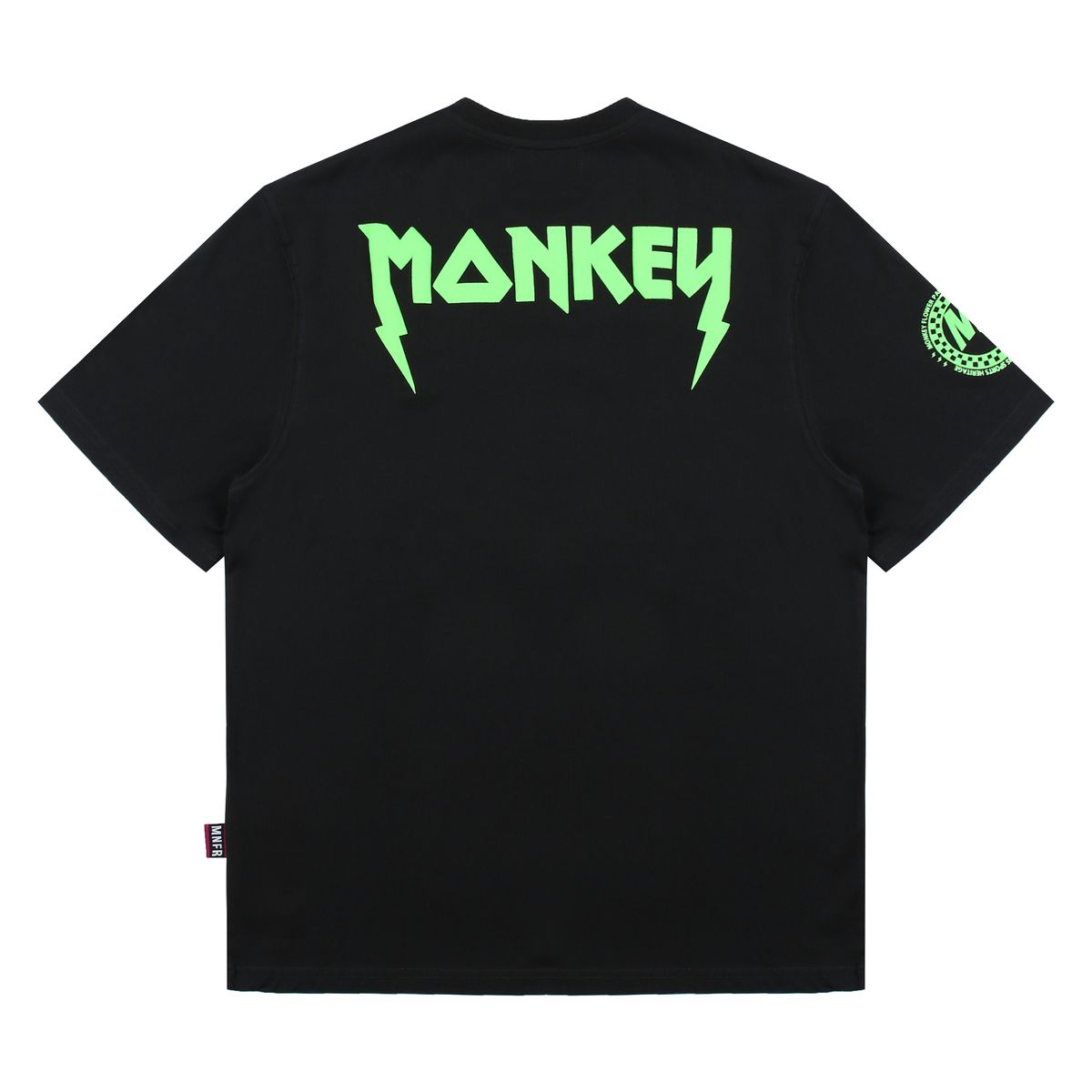 몽키플라워(Monkey Flower) 공용  빅 힙합 로즈 레귤러핏 반팔티셔츠/MM1WTS12U LIME