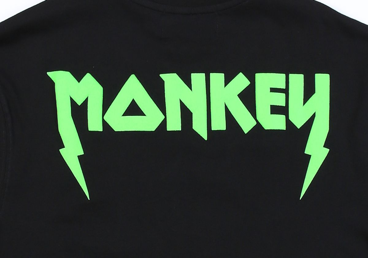 몽키플라워(Monkey Flower) 공용  빅 힙합 로즈 레귤러핏 반팔티셔츠/MM1WTS12U LIME
