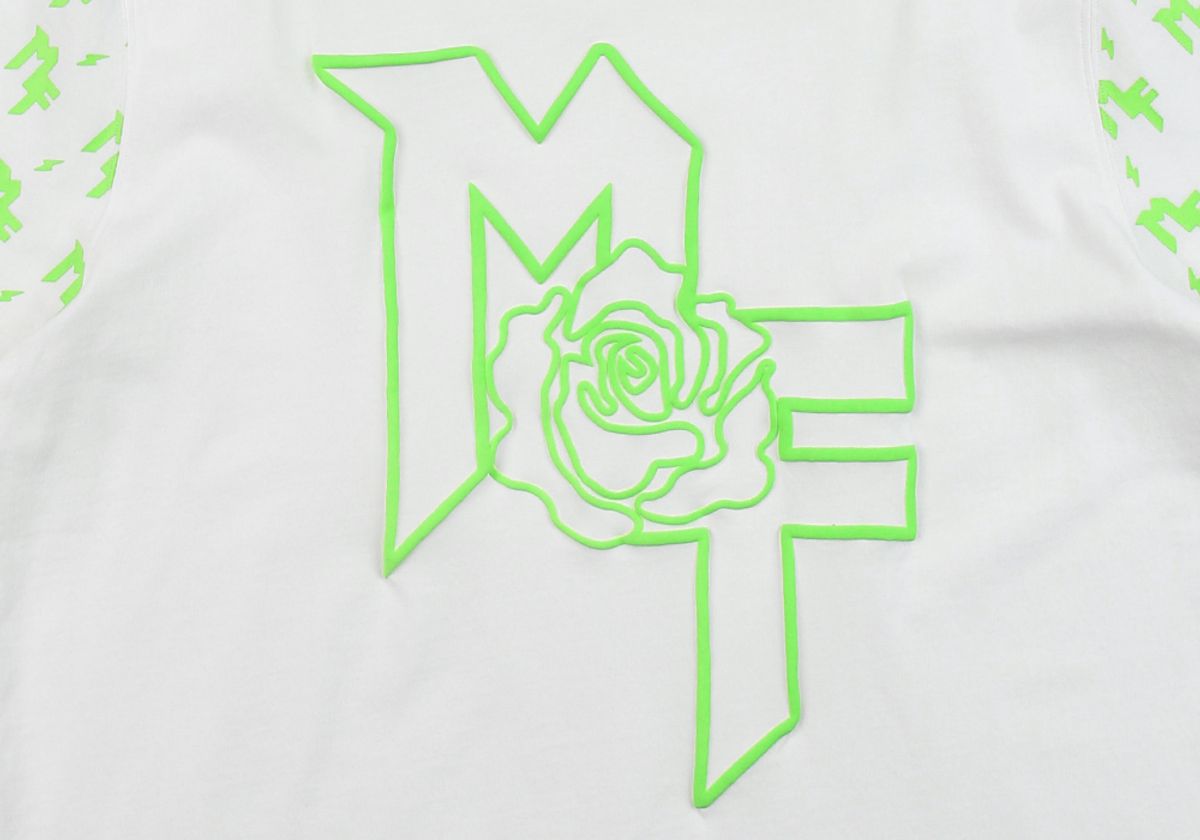 몽키플라워(Monkey Flower) 공용 힙합로즈 패턴그래픽 소매 반팔티셔츠/MM1WTS13U WHITE