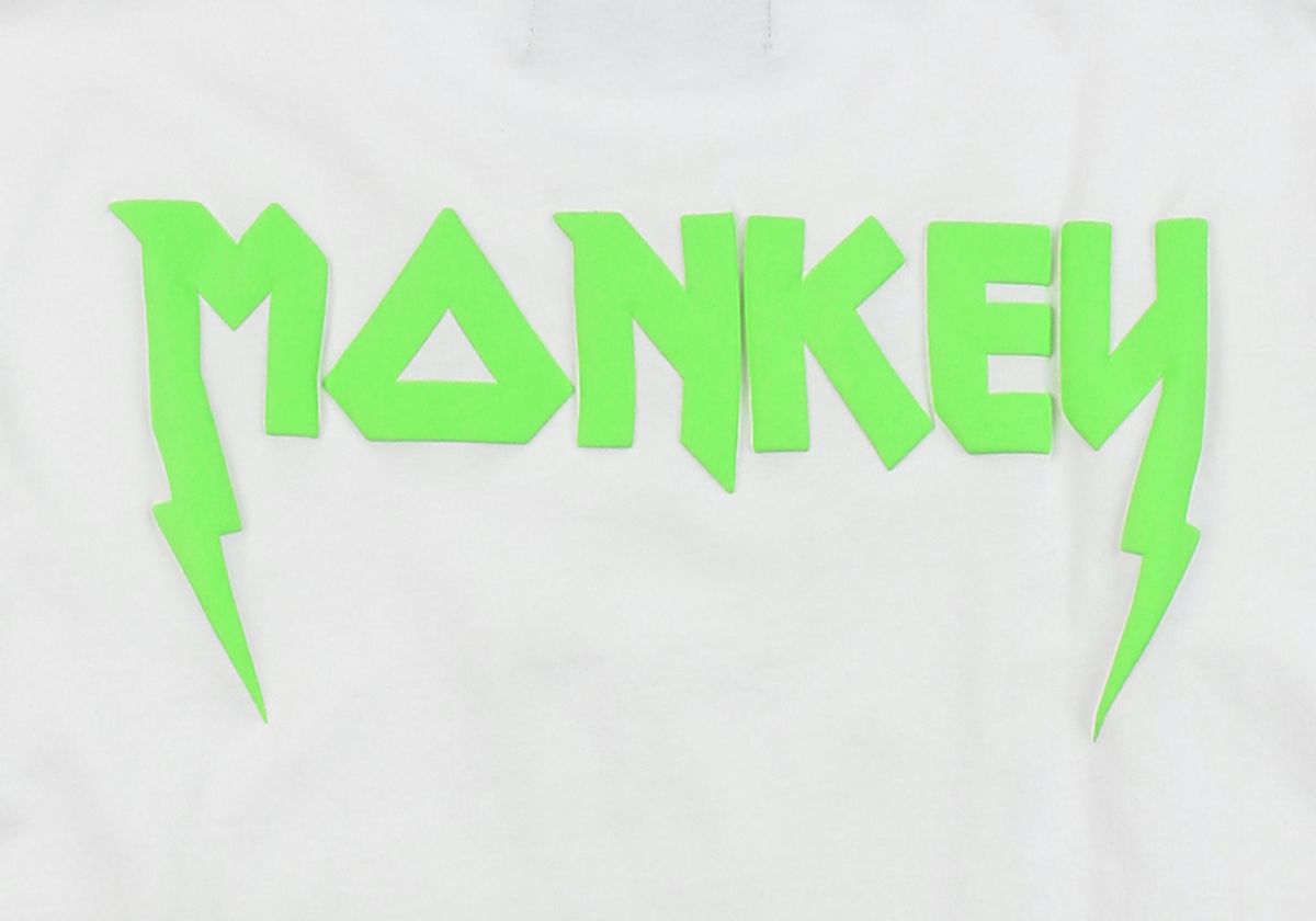 몽키플라워(Monkey Flower) 공용 힙합로즈 패턴그래픽 소매 반팔티셔츠/MM1WTS13U WHITE