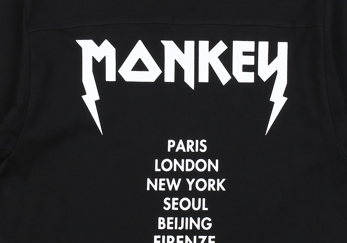 몽키플라워(Monkey Flower) 공용  크라우드 프린트 반팔티셔츠/MM1WTS17U BLACK