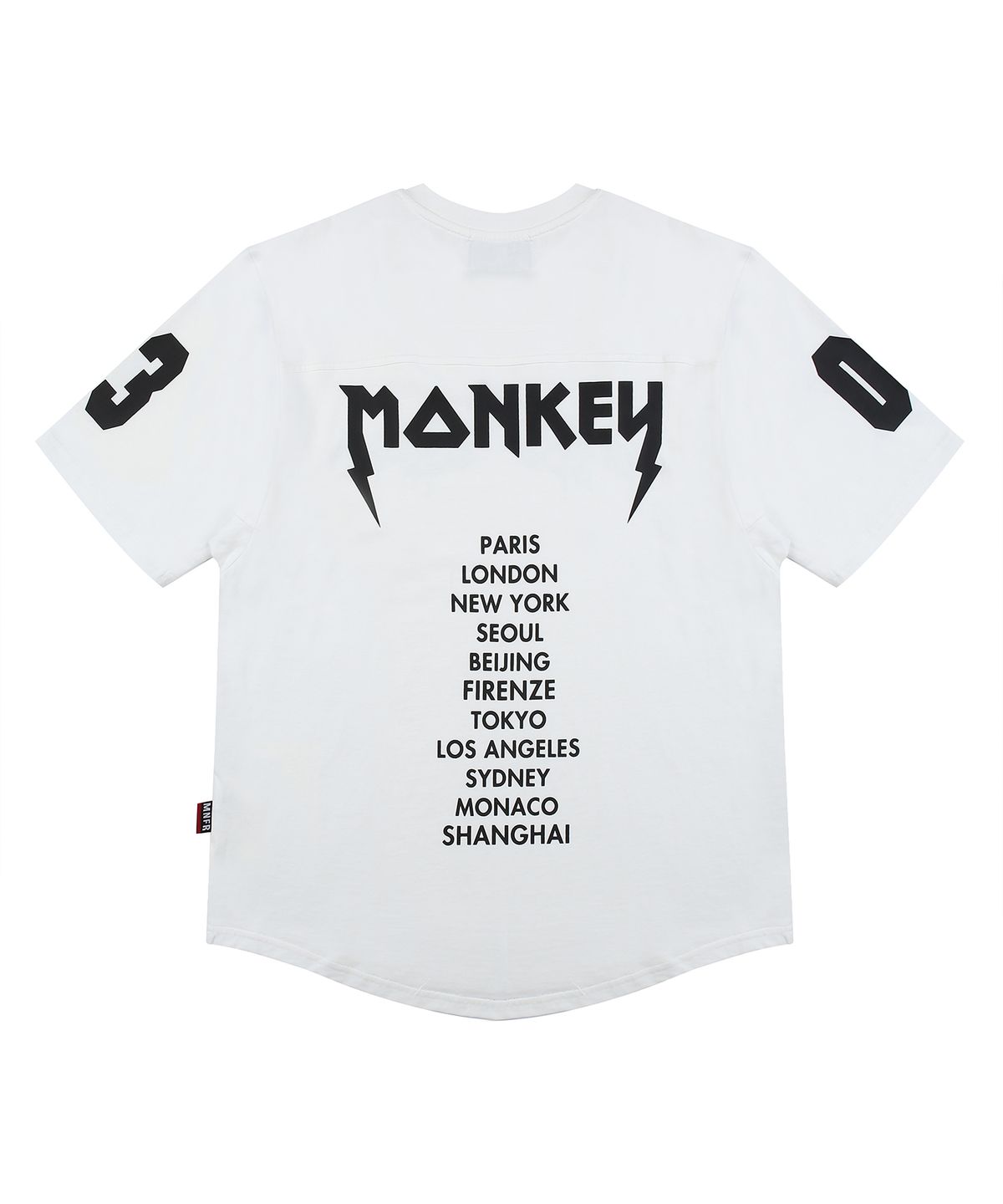 몽키플라워(Monkey Flower) 공용  크라우드 프린트 반팔티셔츠/MM1WTS17U BLACK