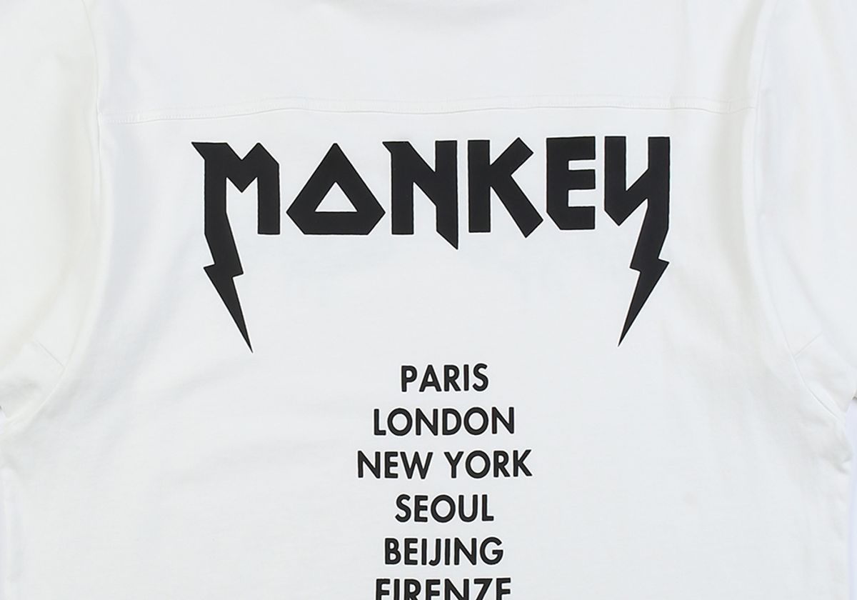 몽키플라워(Monkey Flower) 공용  크라우드 프린트 반팔티셔츠/MM1WTS17U WHITE