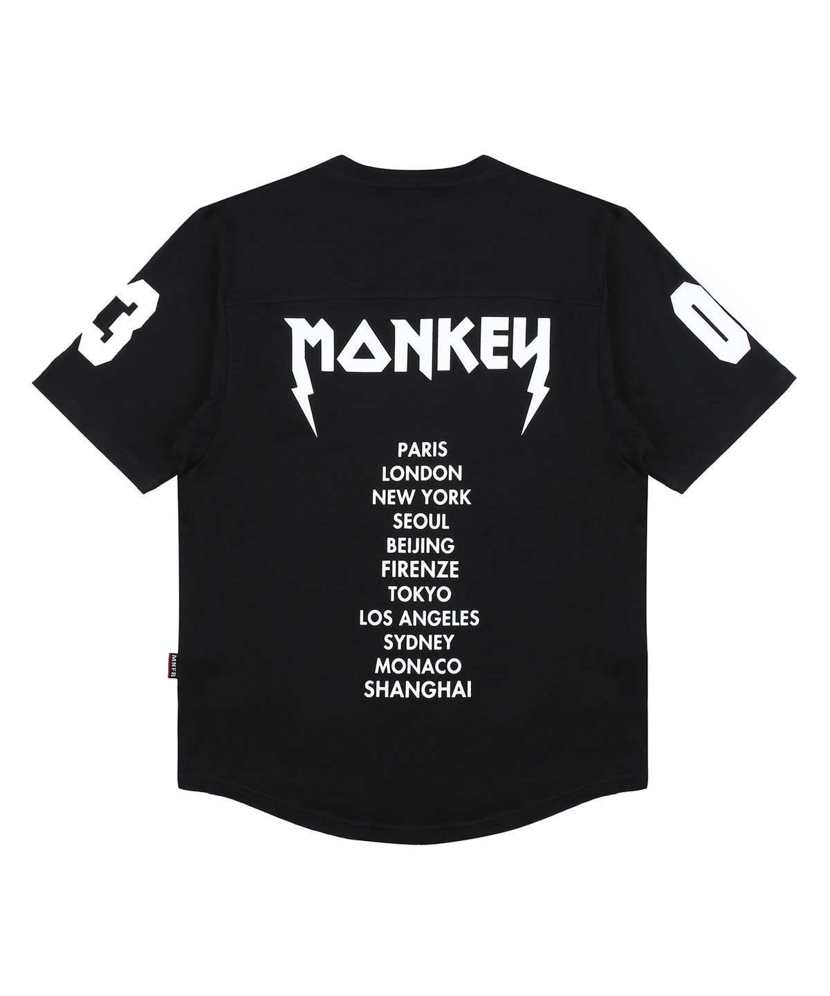 몽키플라워(Monkey Flower) 공용  크라우드 프린트 반팔티셔츠/MM1WTS17U WHITE