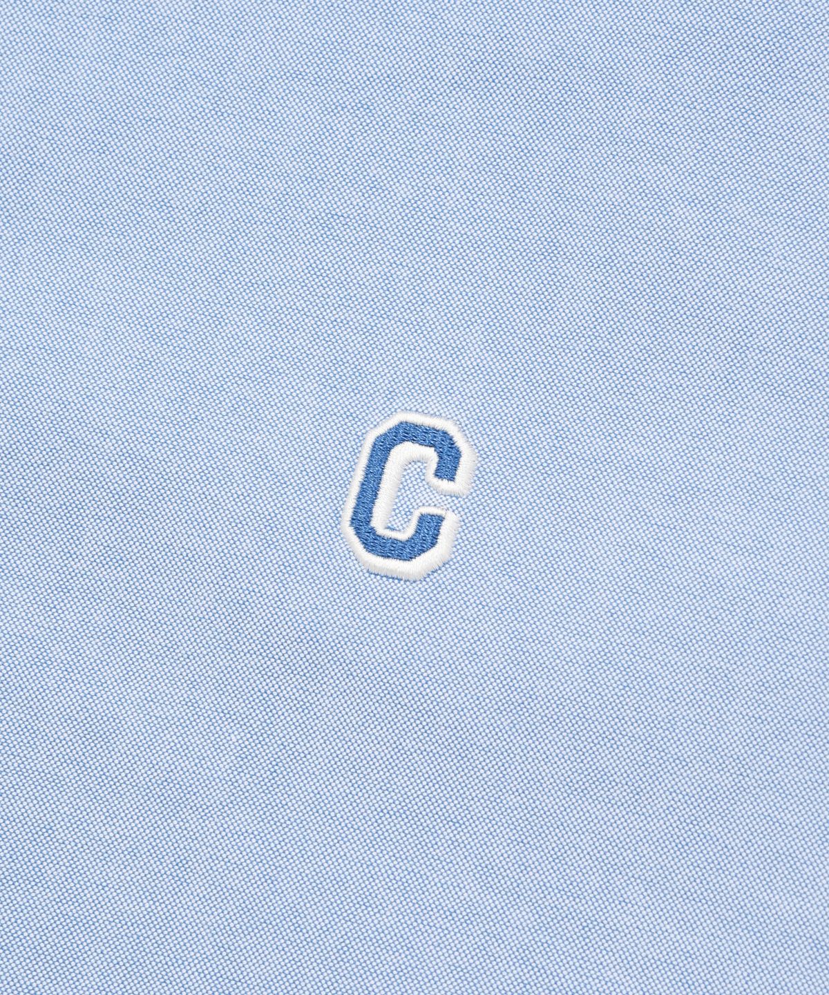 커버낫(COVERNAT) C 로고 옥스포드 하프 셔츠 라이트 블루