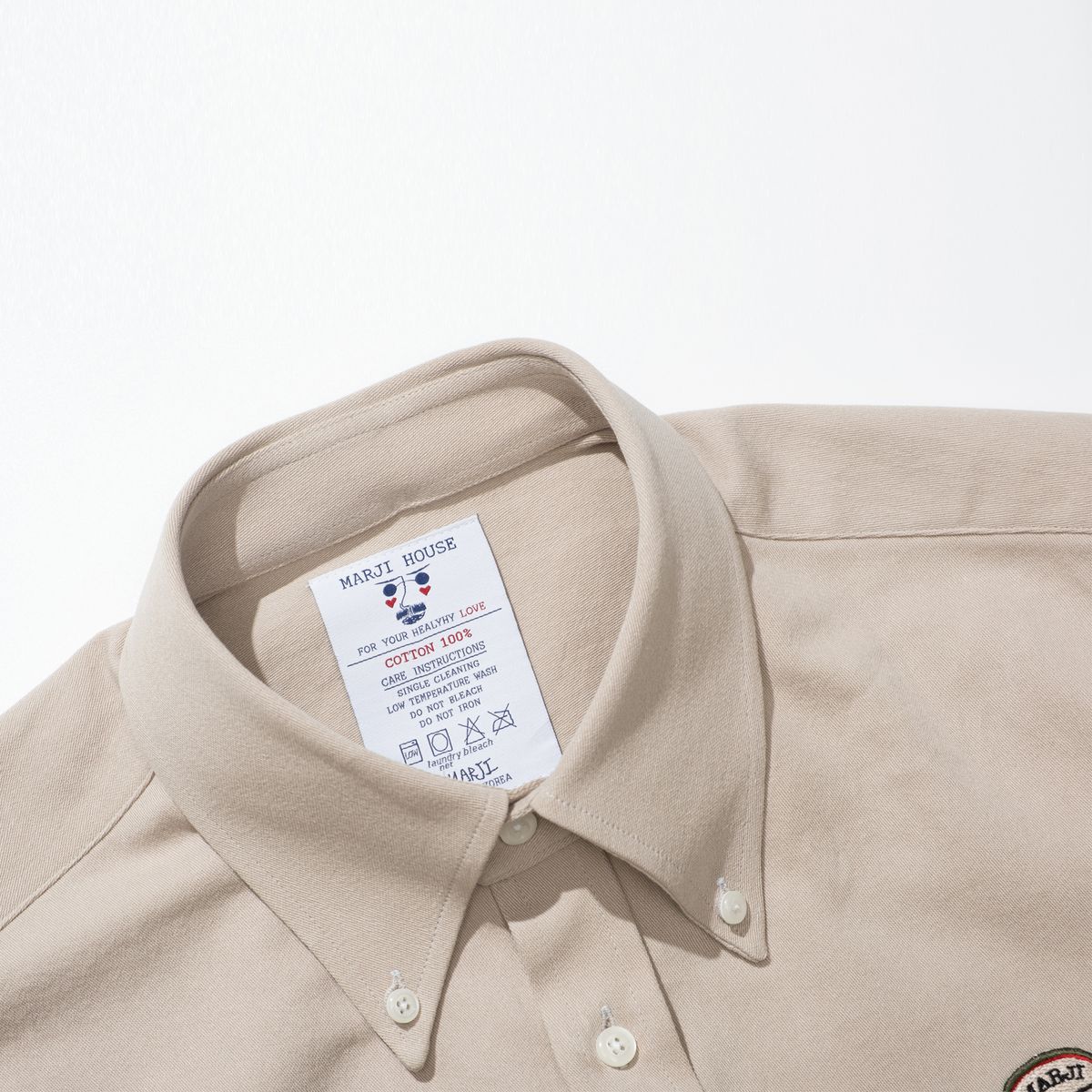 마르지하우스(MARJI HOUSE) MH/12 Cotton Y-shirts Beige