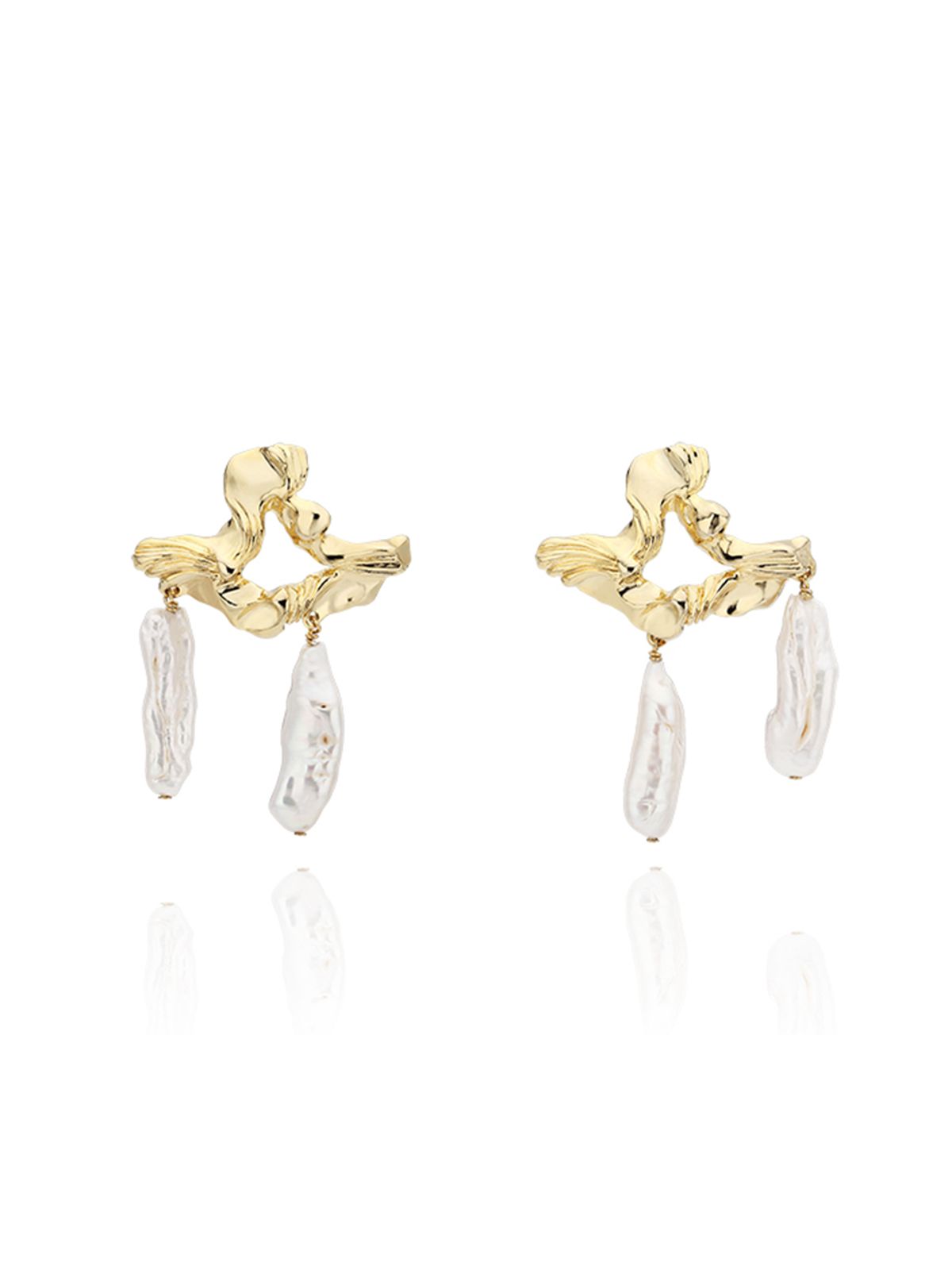 파피(POPPI) Romantic wavy pearl earrings