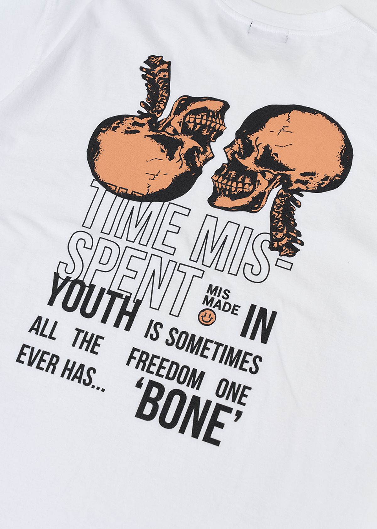 미스메이드(MISMADE) X-ray skull t-shirts (White)