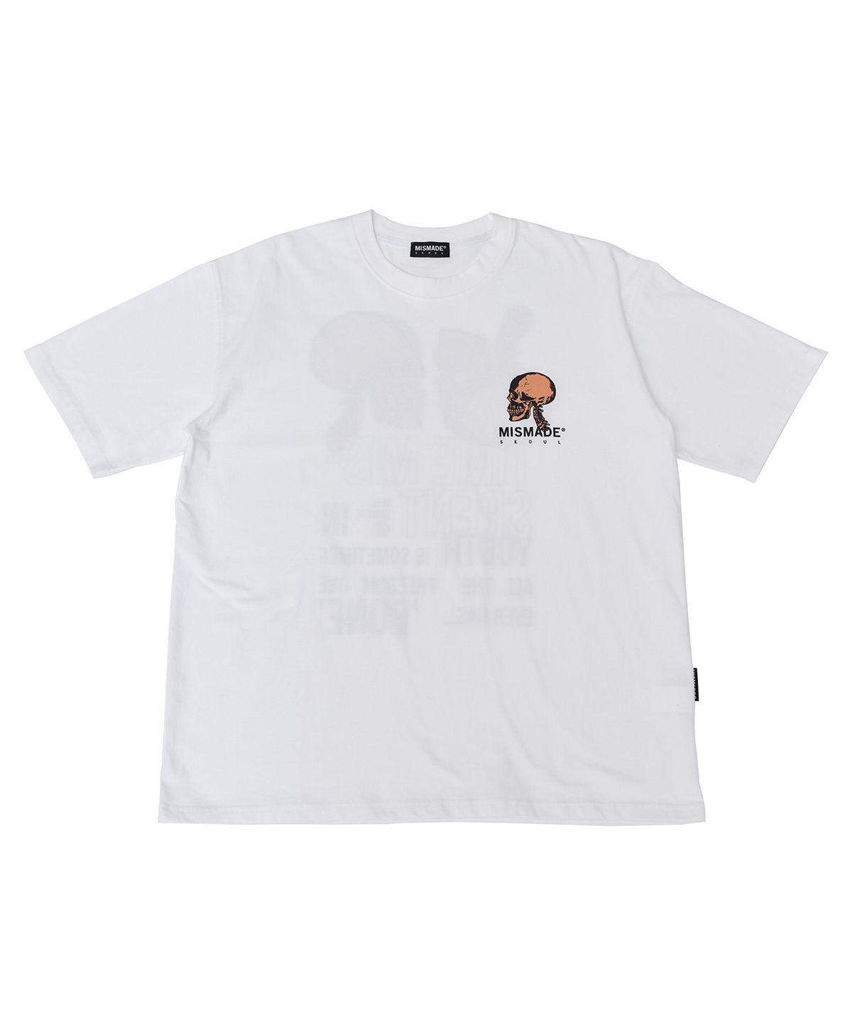 미스메이드(MISMADE) X-ray skull t-shirts (White)