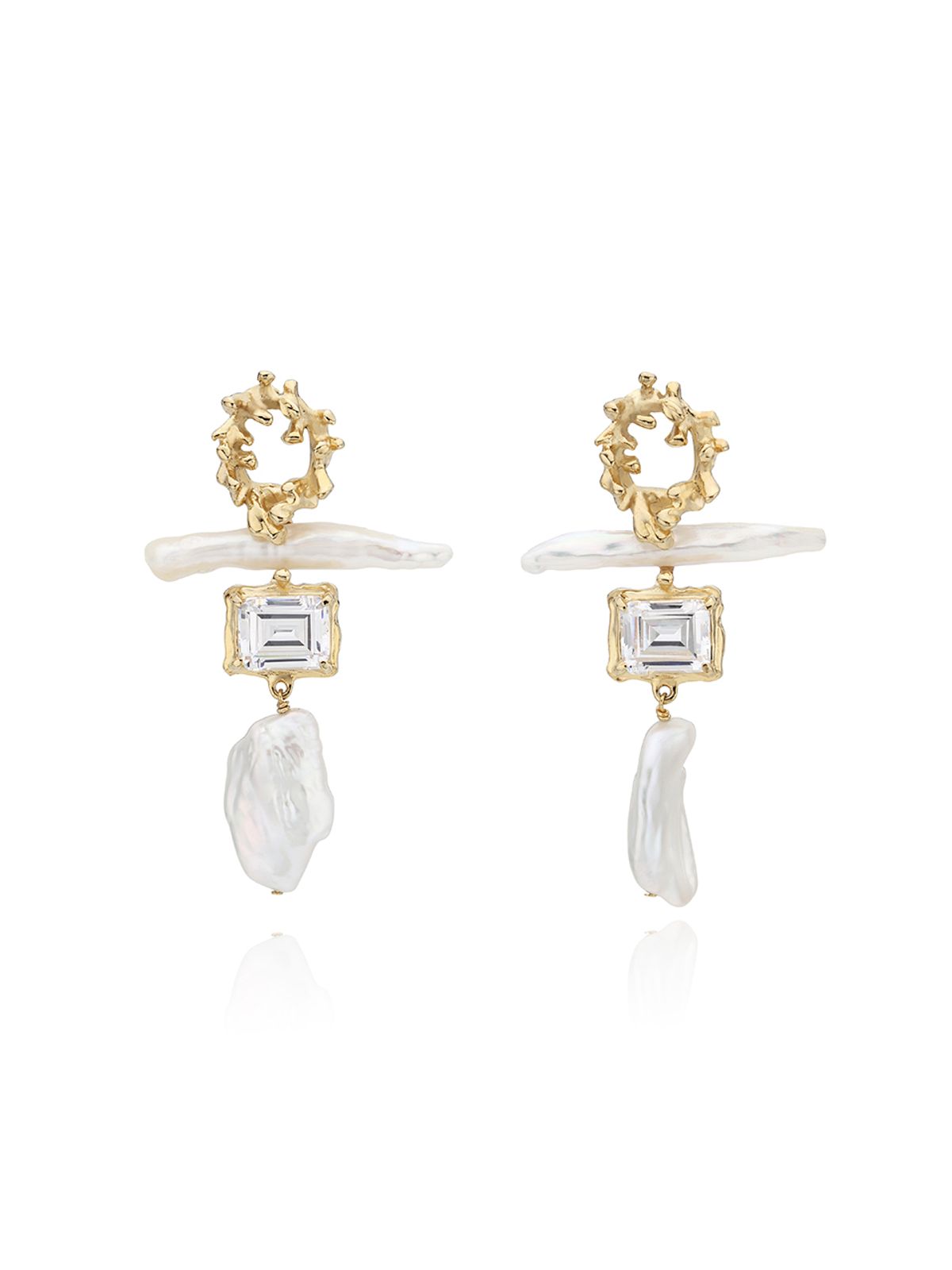 파피(POPPI) Coral reef earrings (White)