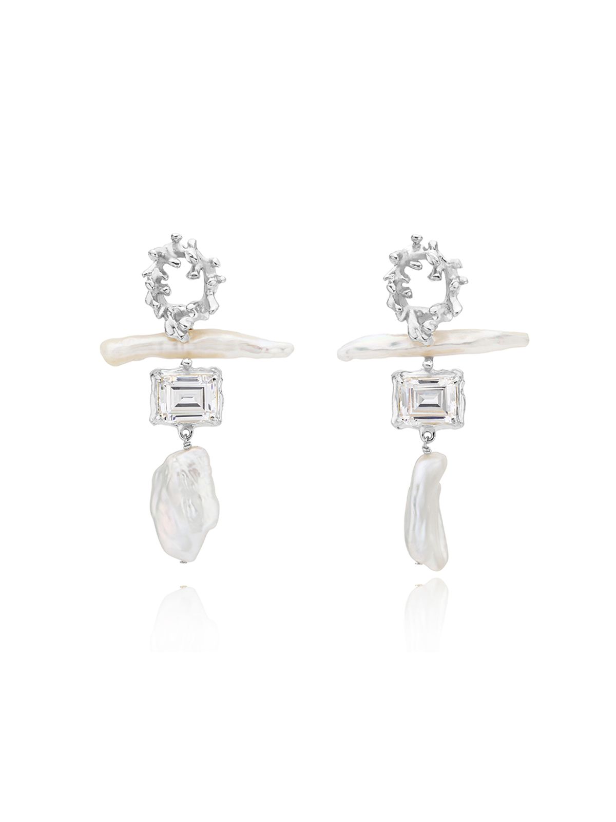 파피(POPPI) Coral reef earrings (White)