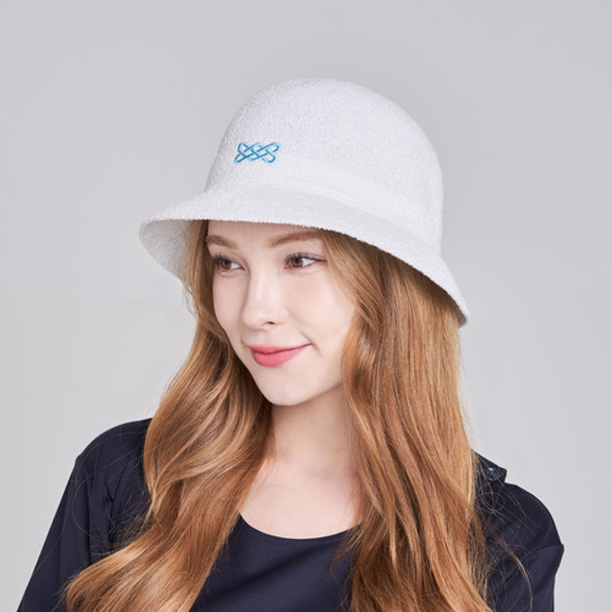 수인(SUIN) 타올 돔 버킷햇- 화이트