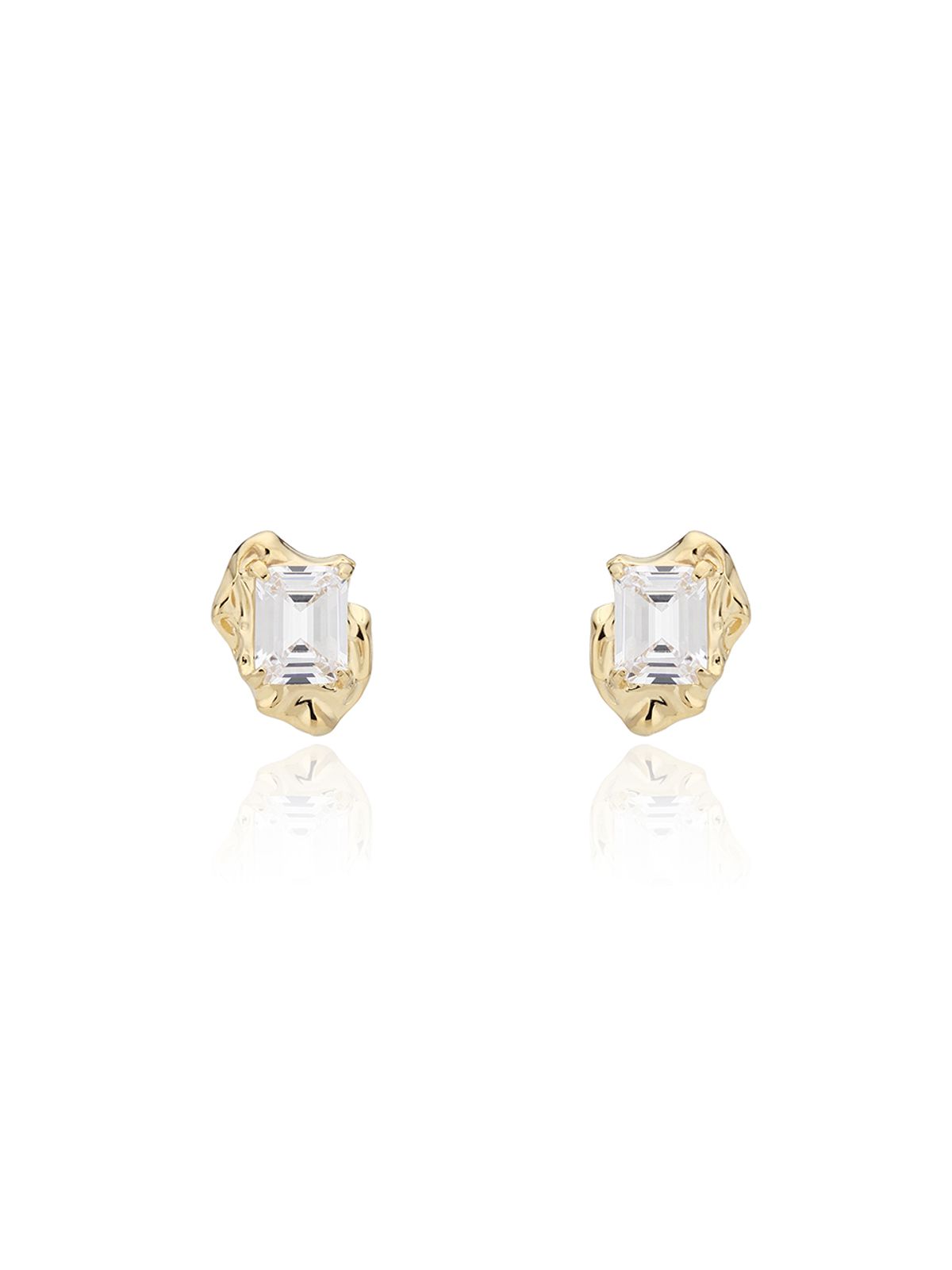 파피(POPPI) Basic wave earrings (White)
