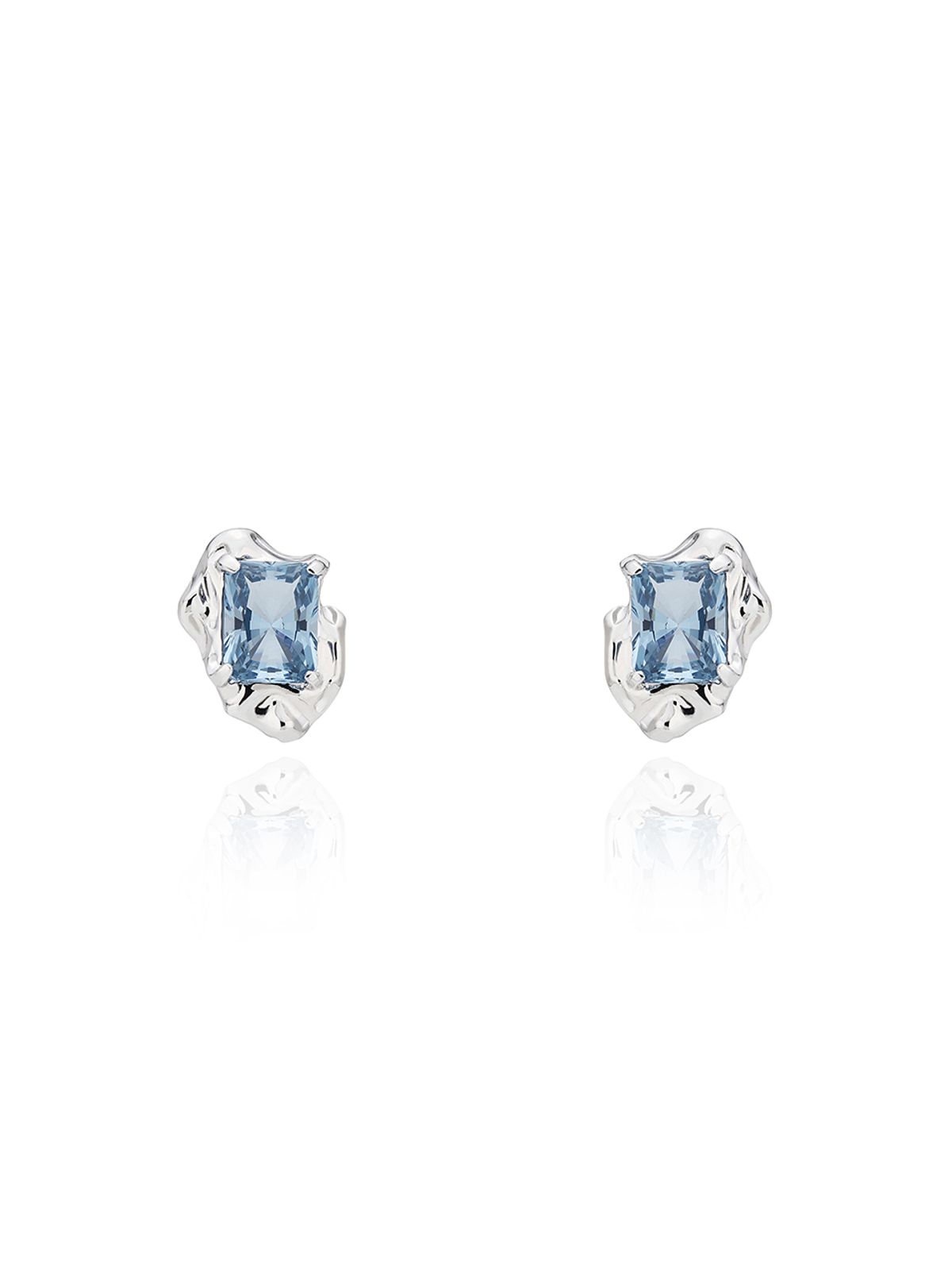 파피(POPPI) Basic wave earrings (Topaz)