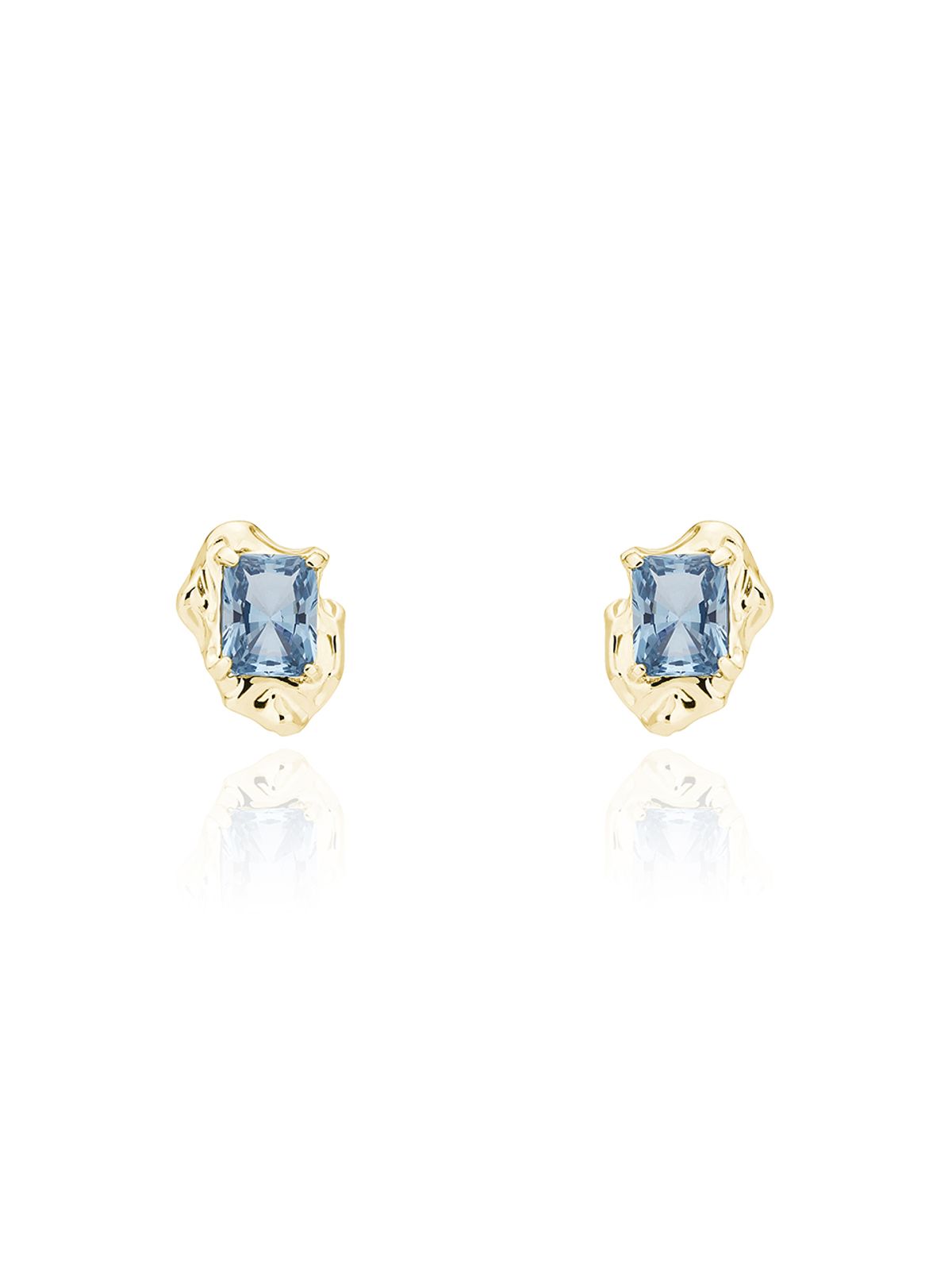 파피(POPPI) Basic wave earrings (Topaz)