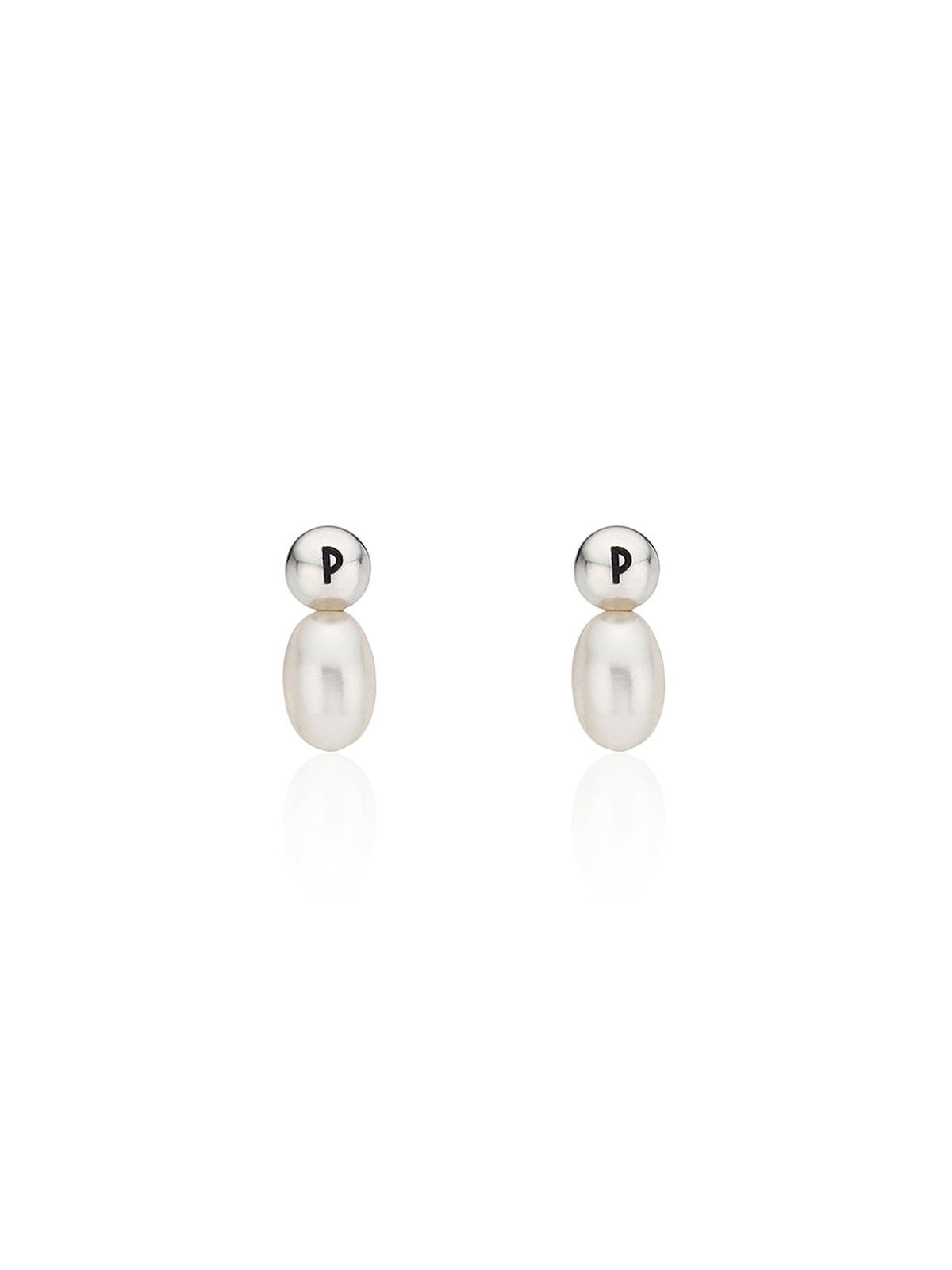 파피(POPPI) Double dot earrings (이니셜 각인)