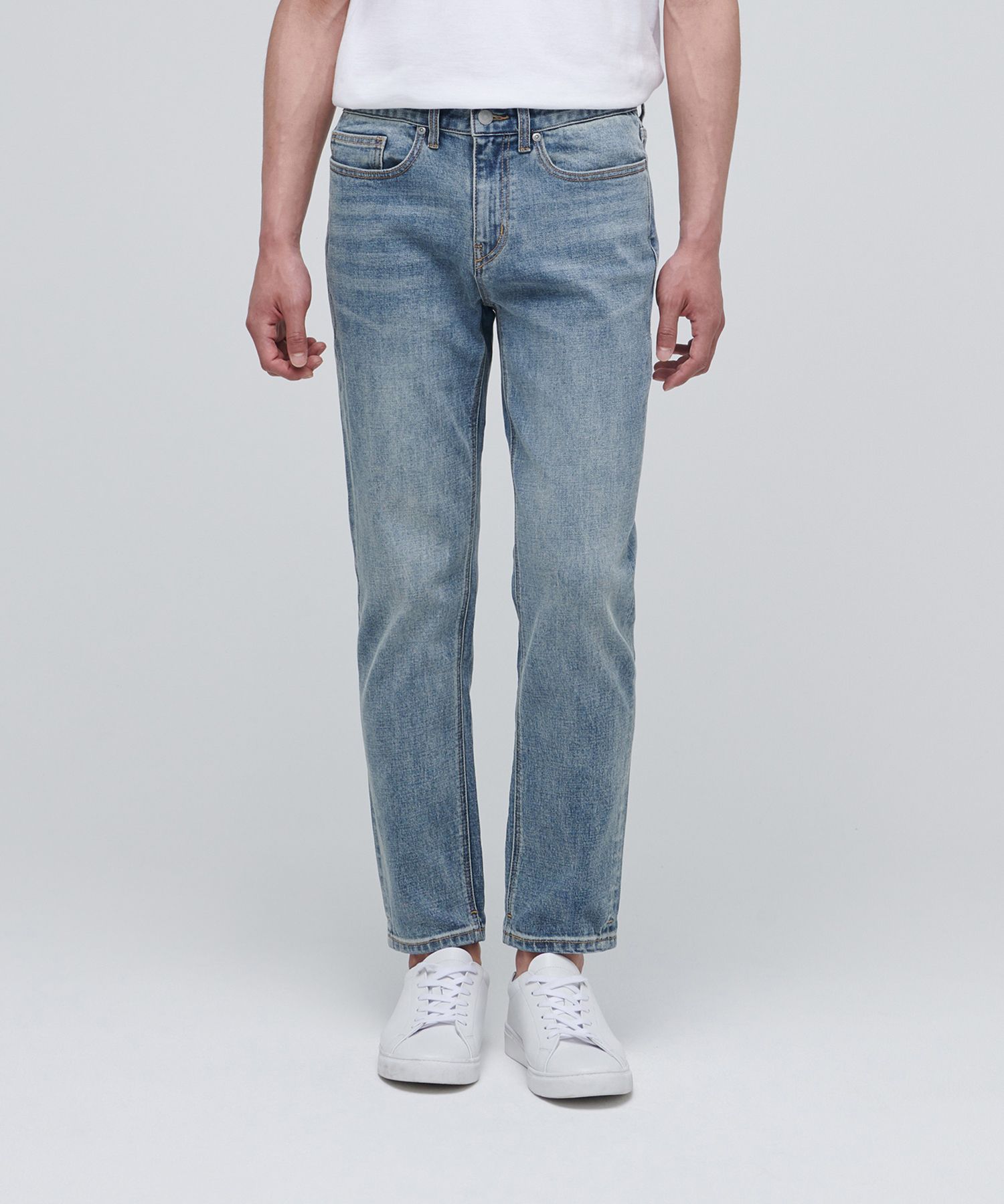 ★MUSINSA STANDARD★ KIPAS Slim Crop Denim Pants Sky Blue MM MUSINSA | MUSINSA STANDARD KIPAS SLIM CROPPED DENIM PANTS