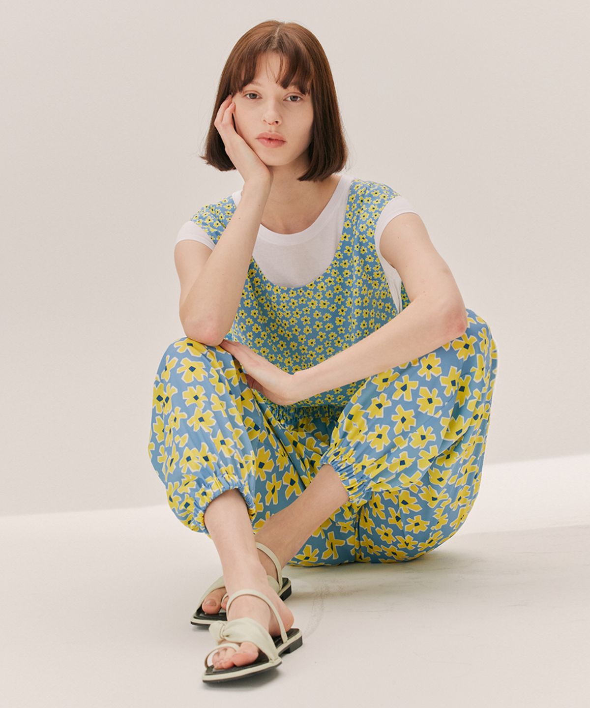 쎄뚜(CETU) 민소매 점프수트 블루