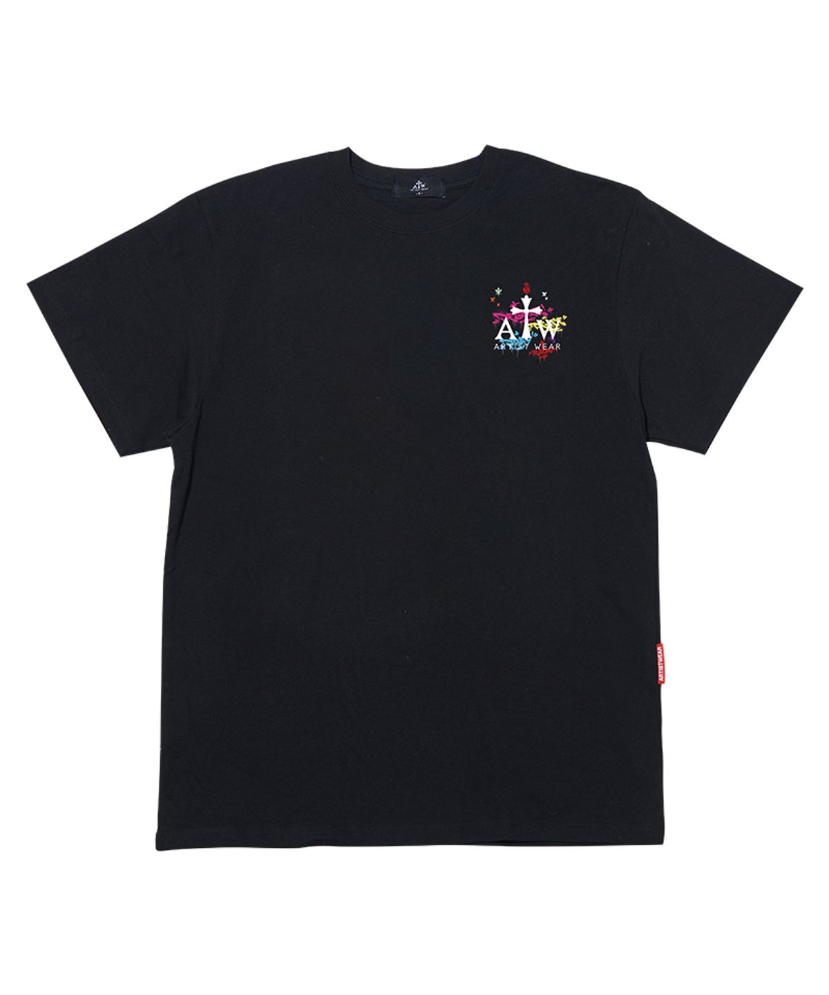 아티스트웨어(ARTISTWEAR) [ATW X 레오다브] 피스메이커 오버핏 반팔티_BK
