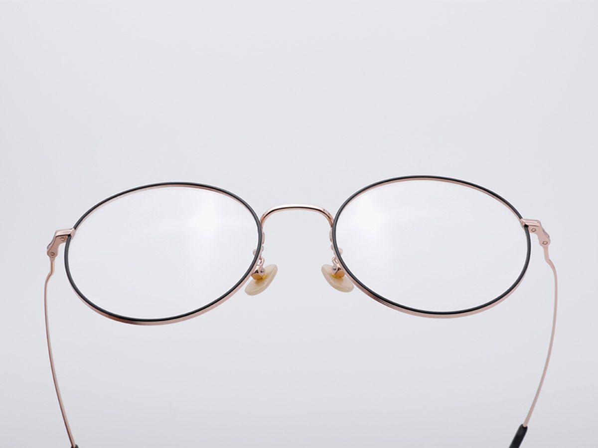 알로아이웨어(ALO EYEWEAR) [ALOXROUNZ] AR8101A C3 오버사이즈 블랙/로즈골드 라운드 안경테