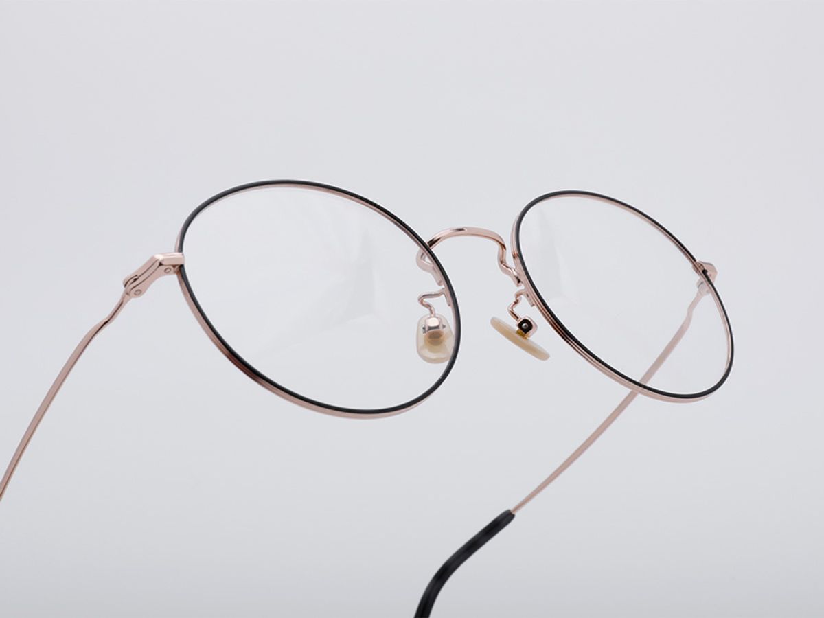 알로아이웨어(ALO EYEWEAR) [ALOXROUNZ] AR8101A C3 오버사이즈 블랙/로즈골드 라운드 안경테