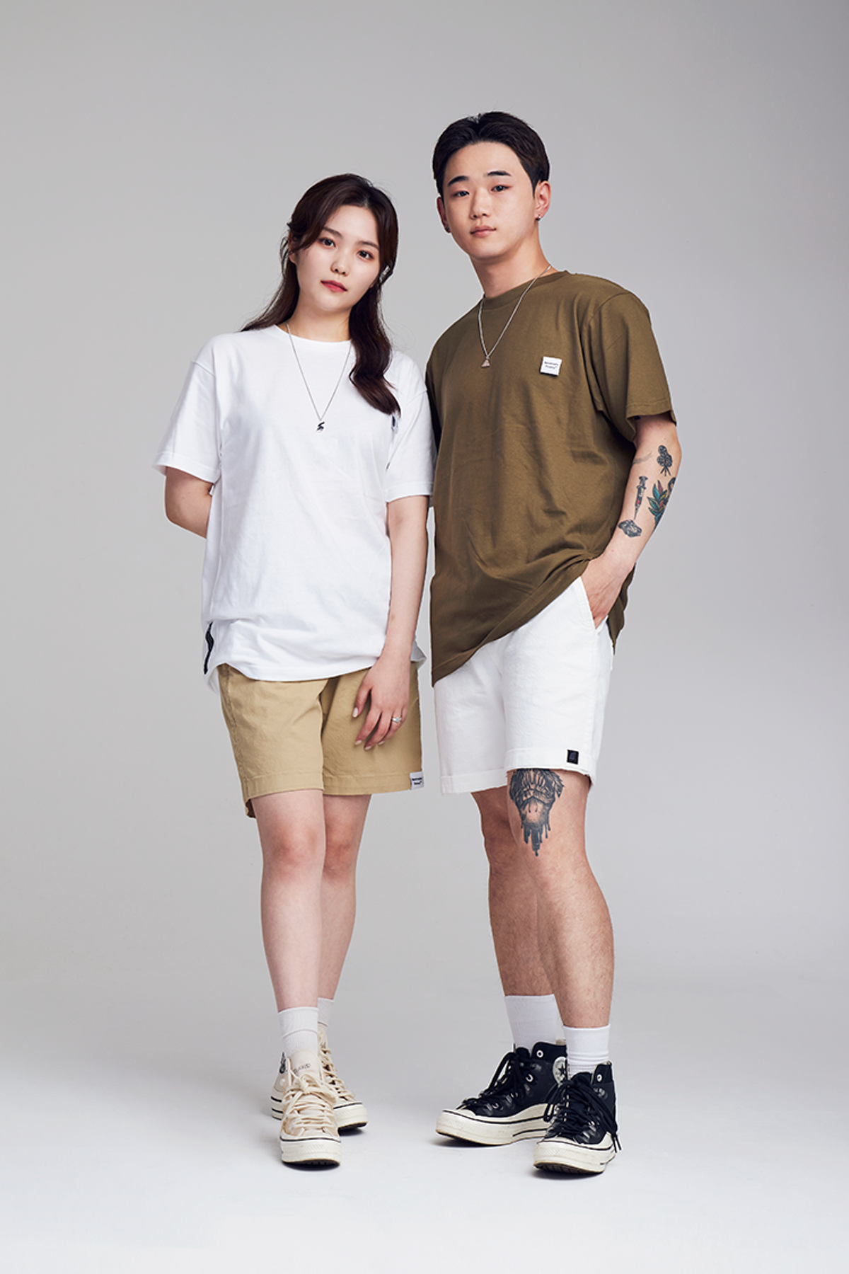 어퍼스트로피 콤마(APOSTROPHE COMMA) 리버시블 BK 라벨 밴딩 코튼 쇼츠 (화이트)