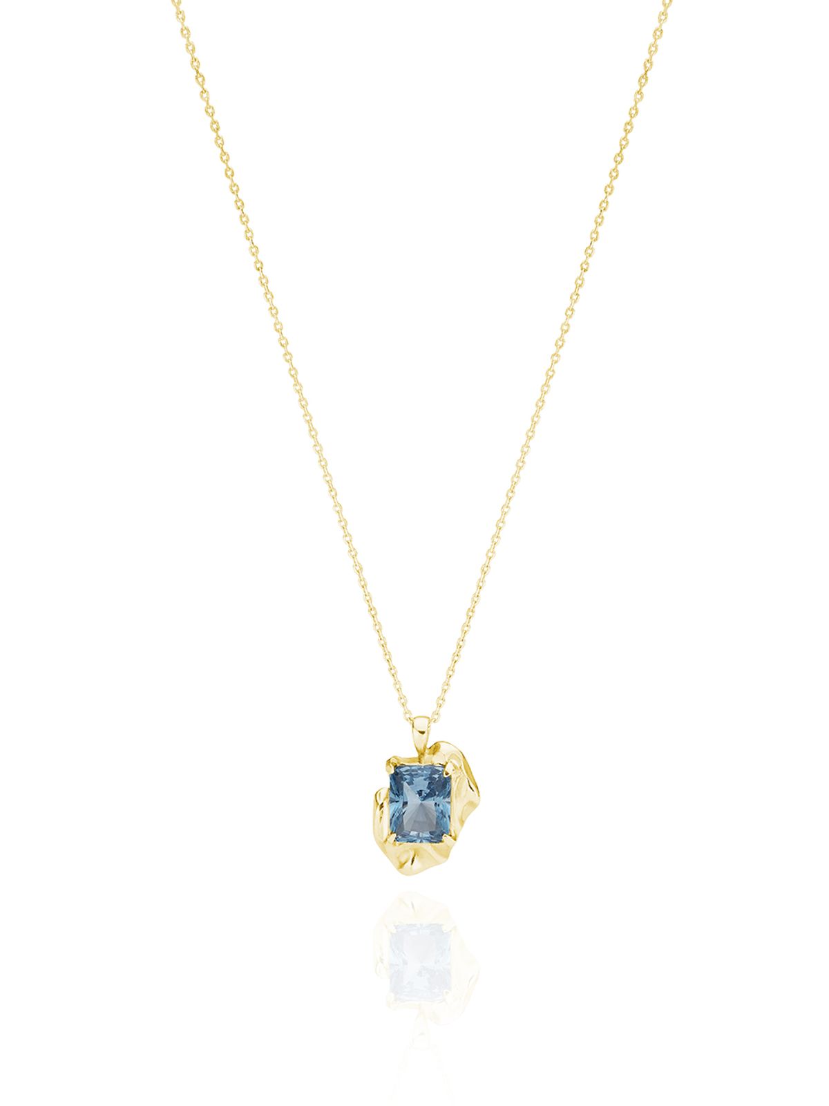 파피(POPPI) Silver topaz wave necklace