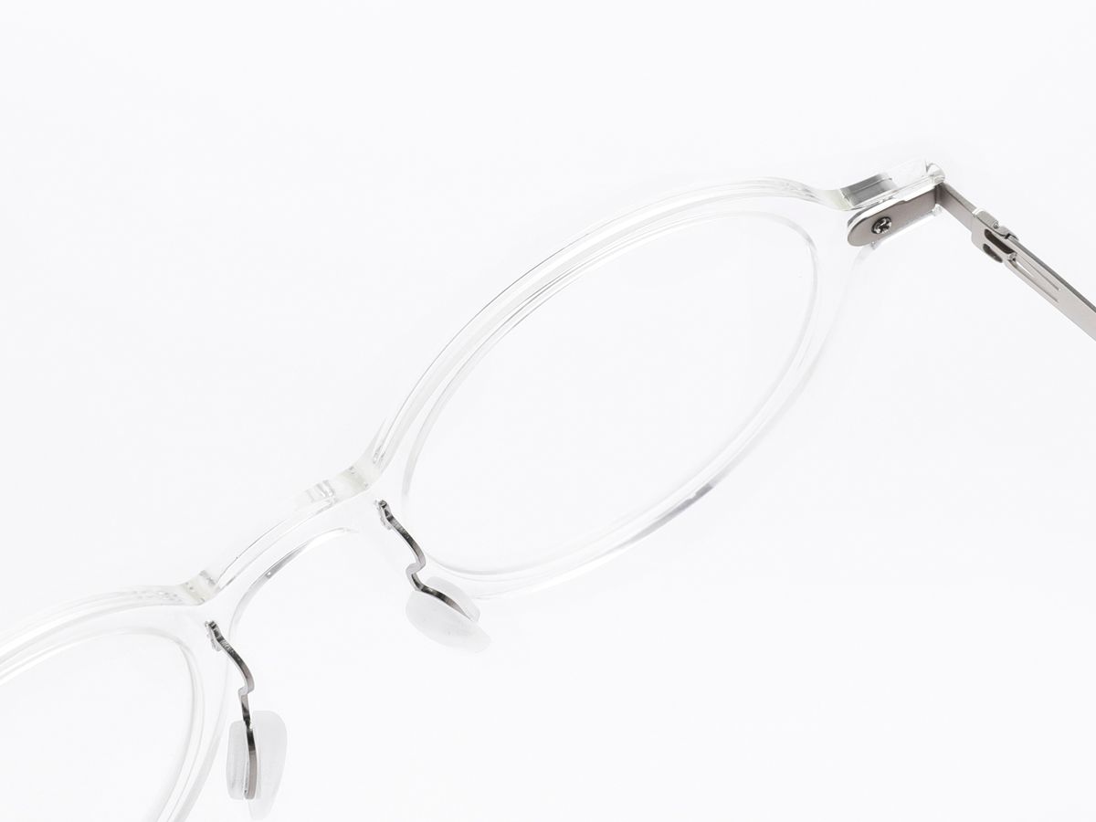알로아이웨어(ALO EYEWEAR) [ALOXROUNZ] The air ARA5103 C2 초경량 라운드 오버사이즈 투명 클리어 안경테