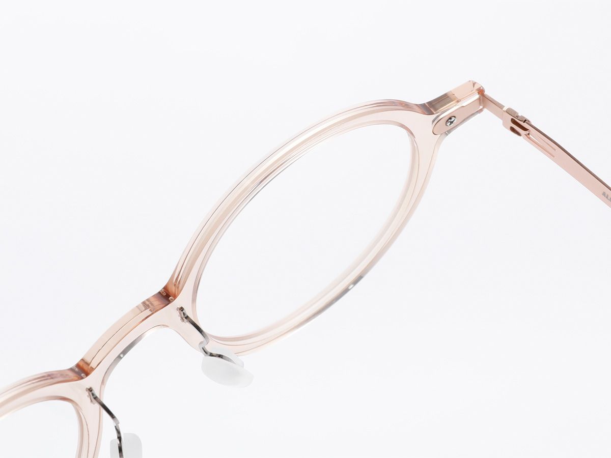 알로아이웨어(ALO EYEWEAR) [ALOXROUNZ] The air ARA5103 C3 초경량 라운드 오버사이즈 투명 피치 안경테