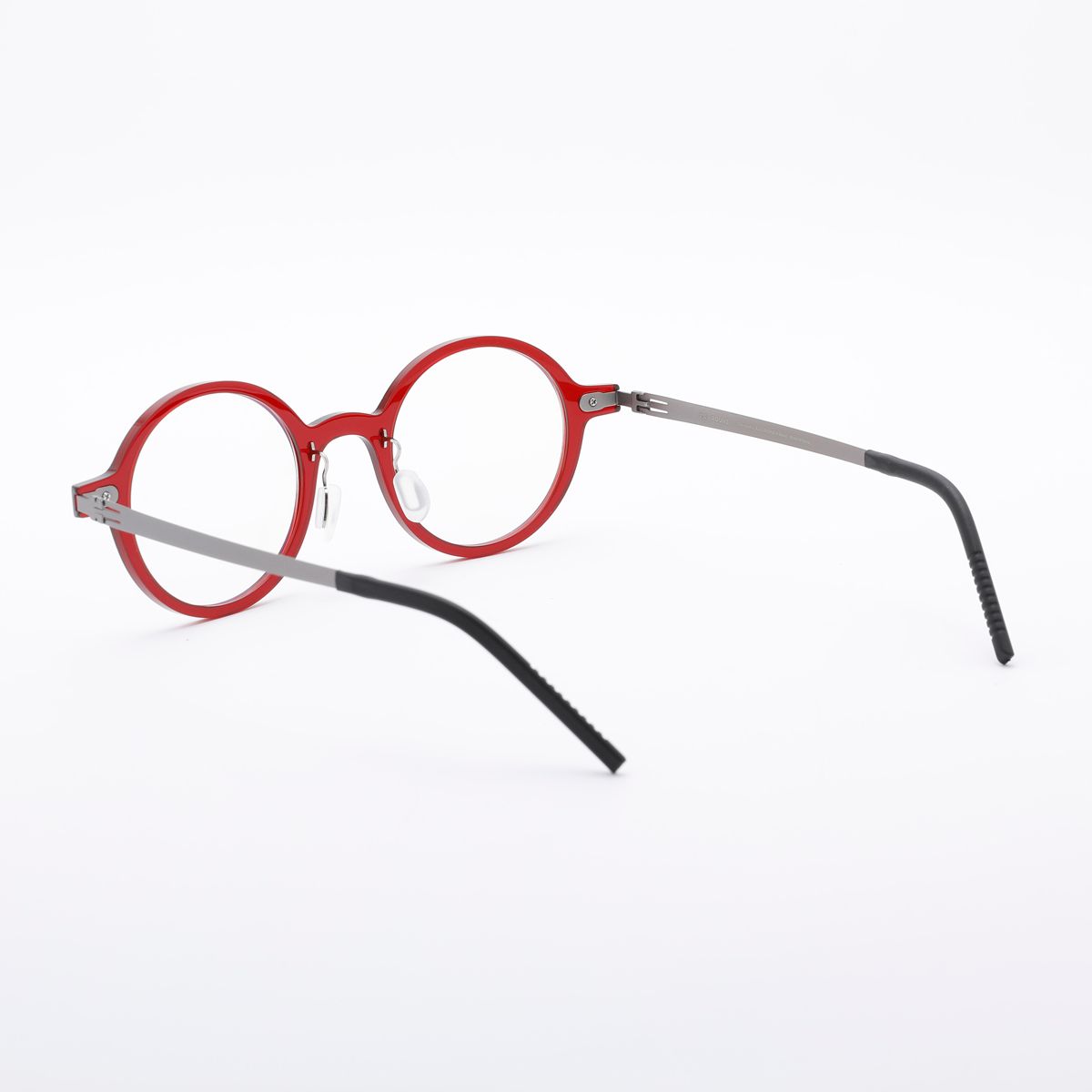 알로아이웨어(ALO EYEWEAR) [ALOXROUNZ] The air ARA5103 C4 초경량 라운드 오버사이즈 투명 레드 안경테