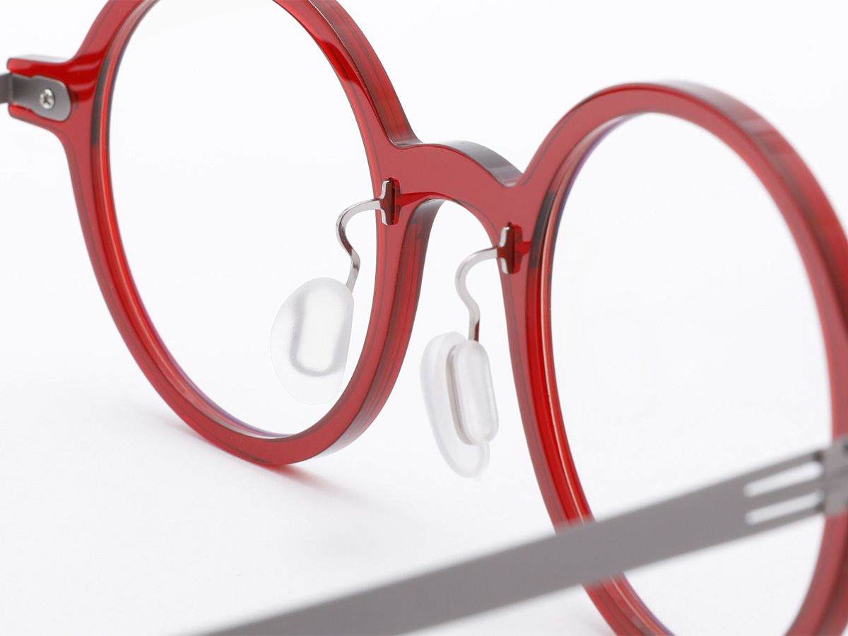 알로아이웨어(ALO EYEWEAR) [ALOXROUNZ] The air ARA5103 C4 초경량 라운드 오버사이즈 투명 레드 안경테