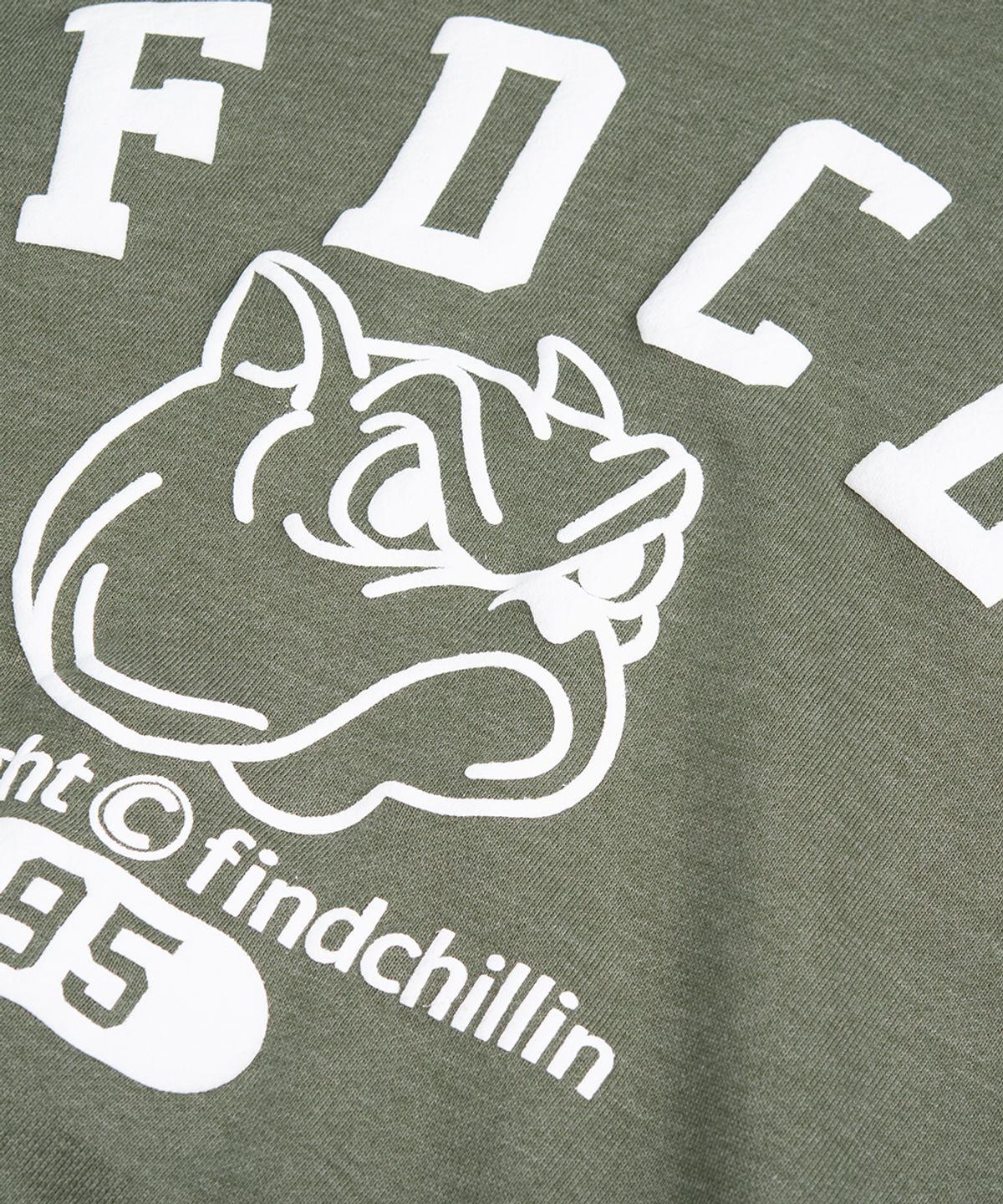 파인드칠린(FINDCHILLIN) FG5121 업셋불독 아치로고 후드 포레스트그린