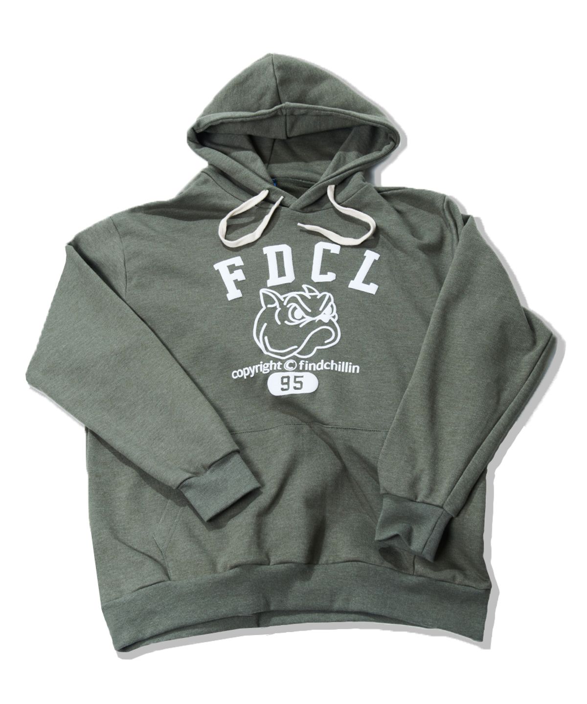 파인드칠린(FINDCHILLIN) FG5121 업셋불독 아치로고 후드 포레스트그린