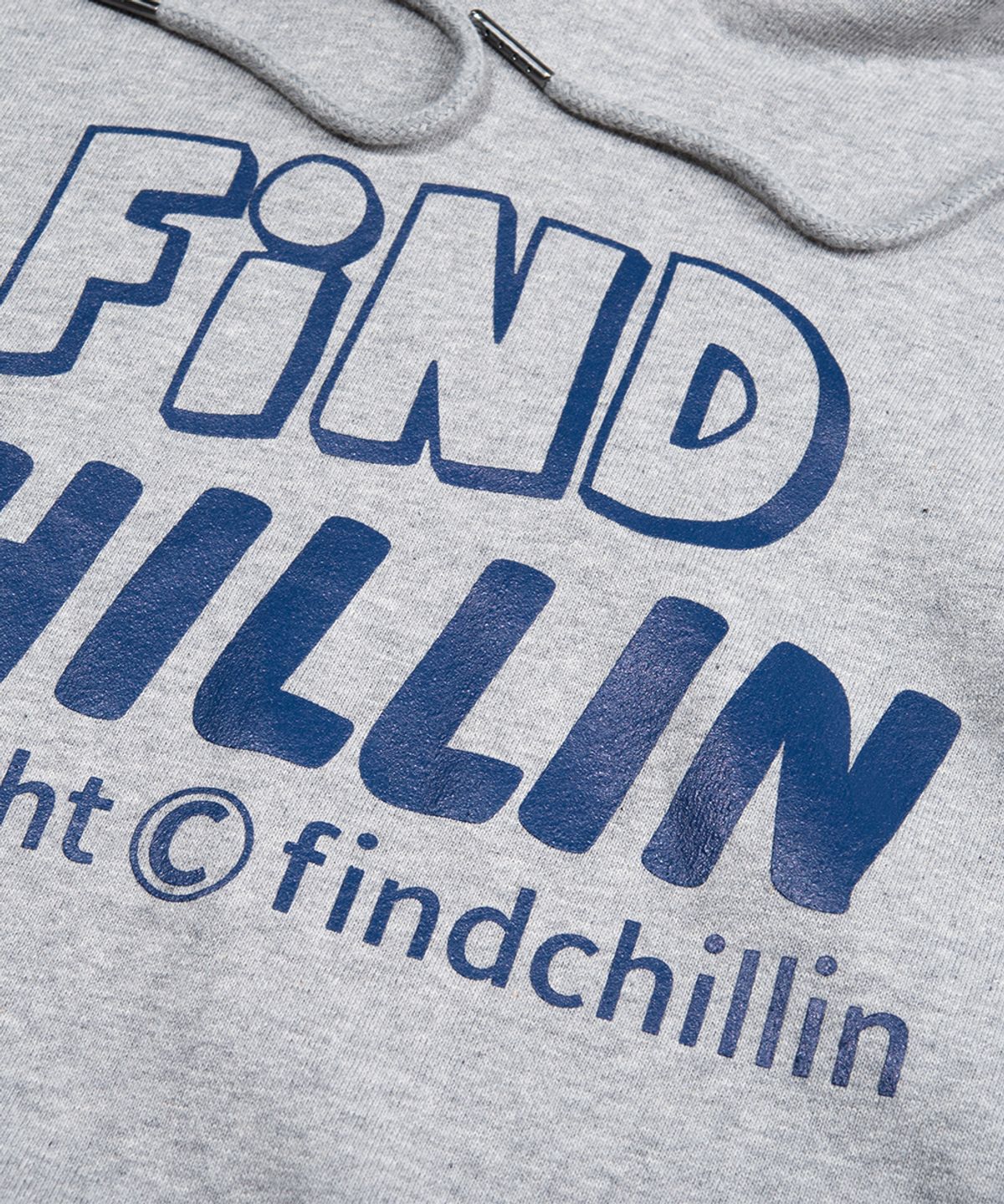 파인드칠린(FINDCHILLIN) MG3121 키치 로고 후드 멜란지그레이