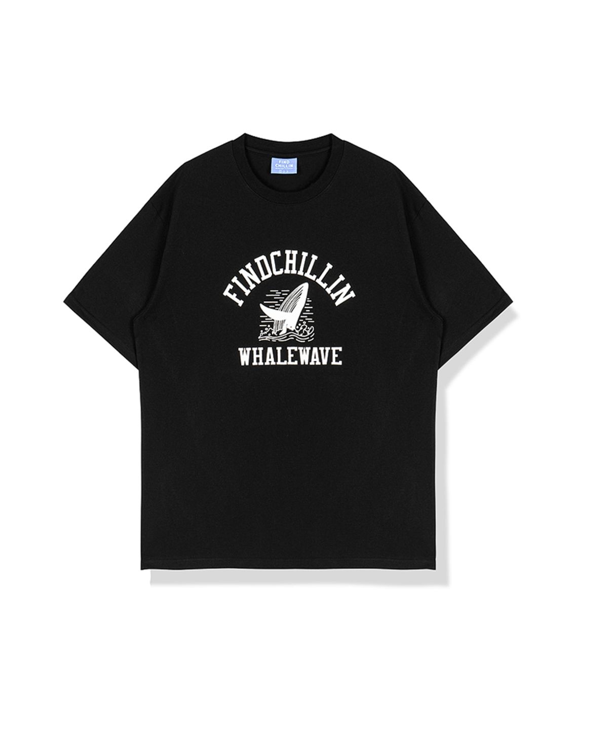 파인드칠린(FINDCHILLIN) VB1221 웨일웨이브 티셔츠 밴타블랙