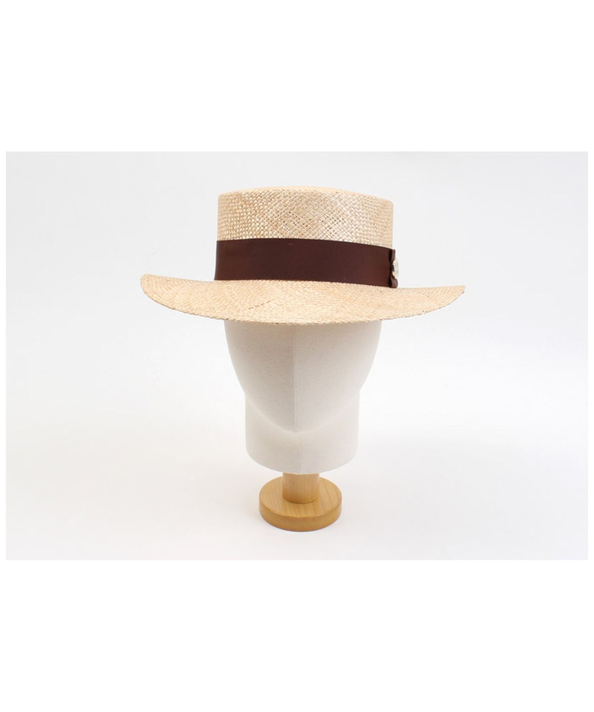 유니버셜 케미스트리(UNIVERSAL CHEMISTRY) Brown Line Bau Flat Fedora 파나마햇