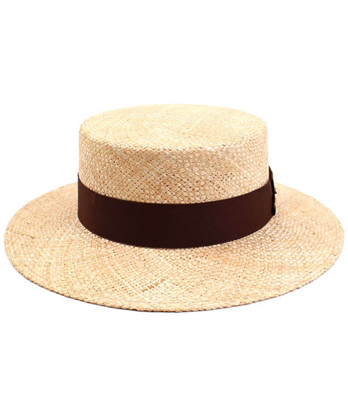 유니버셜 케미스트리(UNIVERSAL CHEMISTRY) Brown Line Bau Flat Fedora 파나마햇