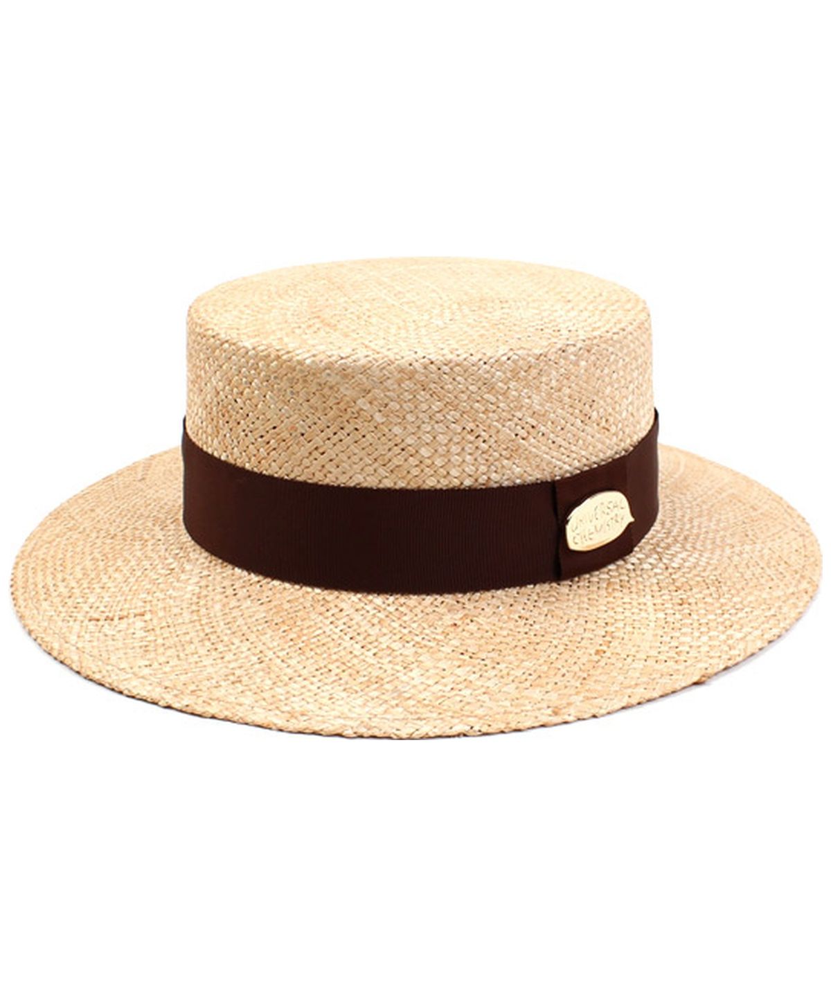 유니버셜 케미스트리(UNIVERSAL CHEMISTRY) Brown Line Bau Flat Fedora 파나마햇