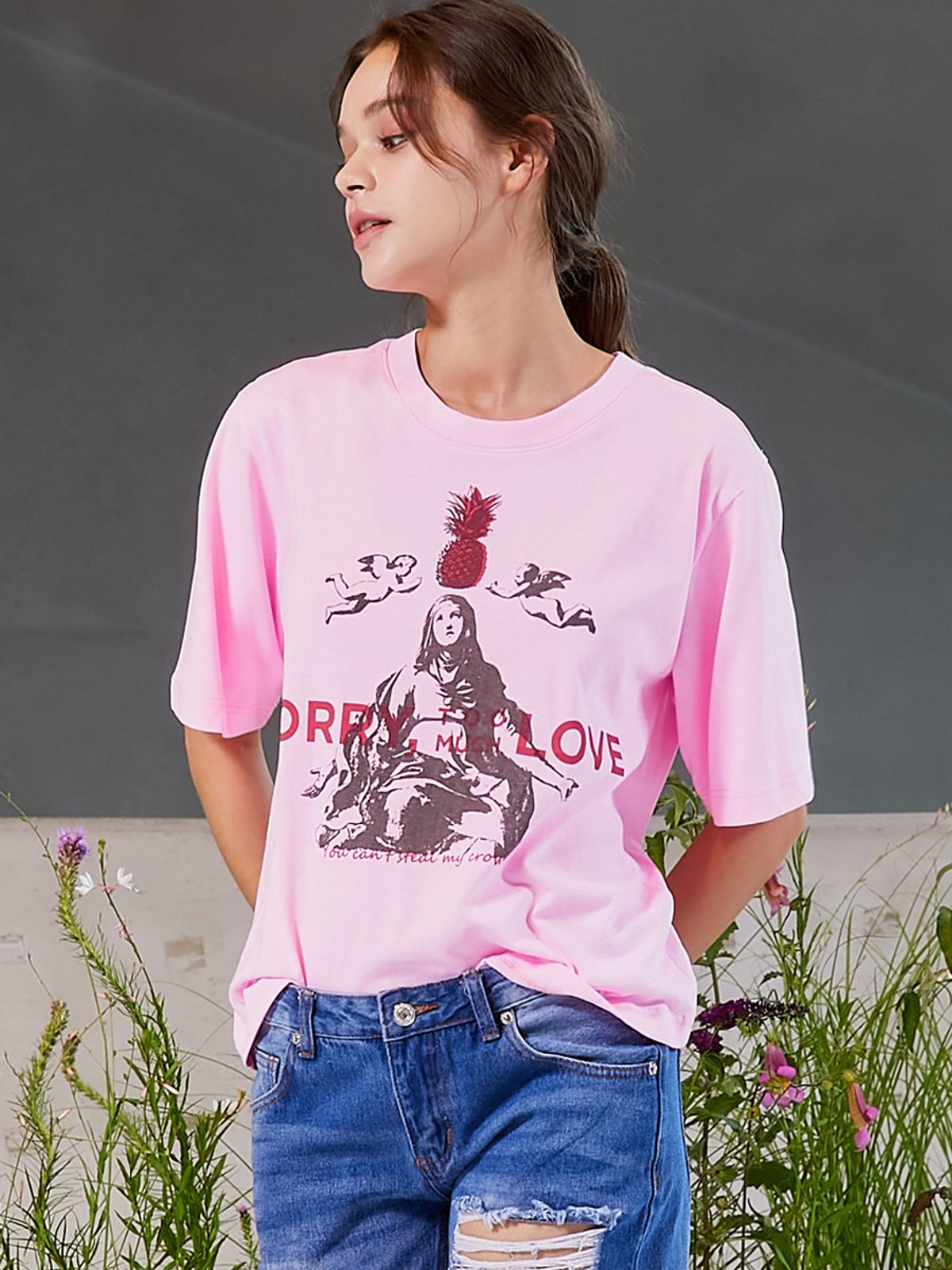 쏘리, 투 머치 러브(SORRY, TOO MUCH LOVE) Angel Pineapple Tee_Pink