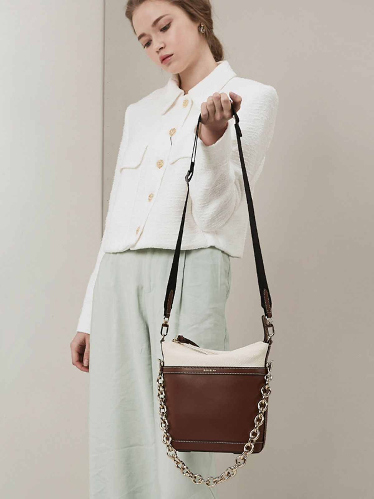 보니블라(BONIBLAH) ERON BAG (DEEP BROWN)