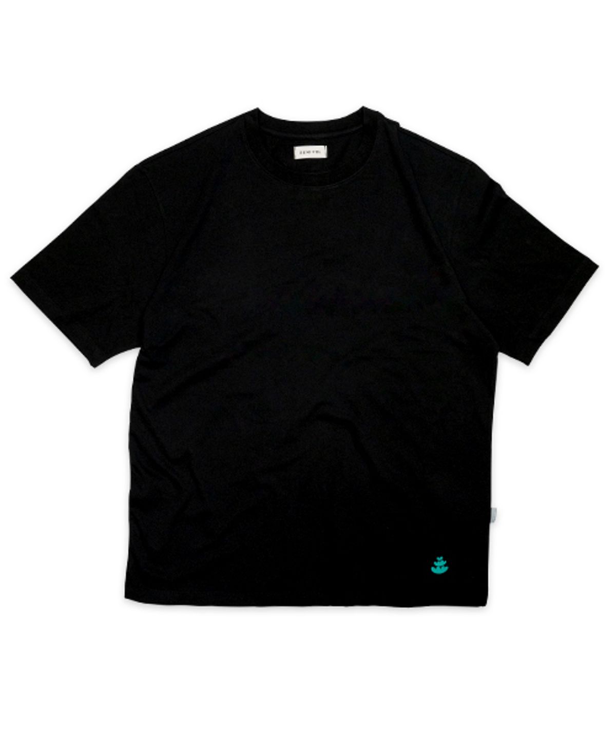 드니벨(DENIVEL) 오버핏 하트라인 심볼 티셔츠 (Black)