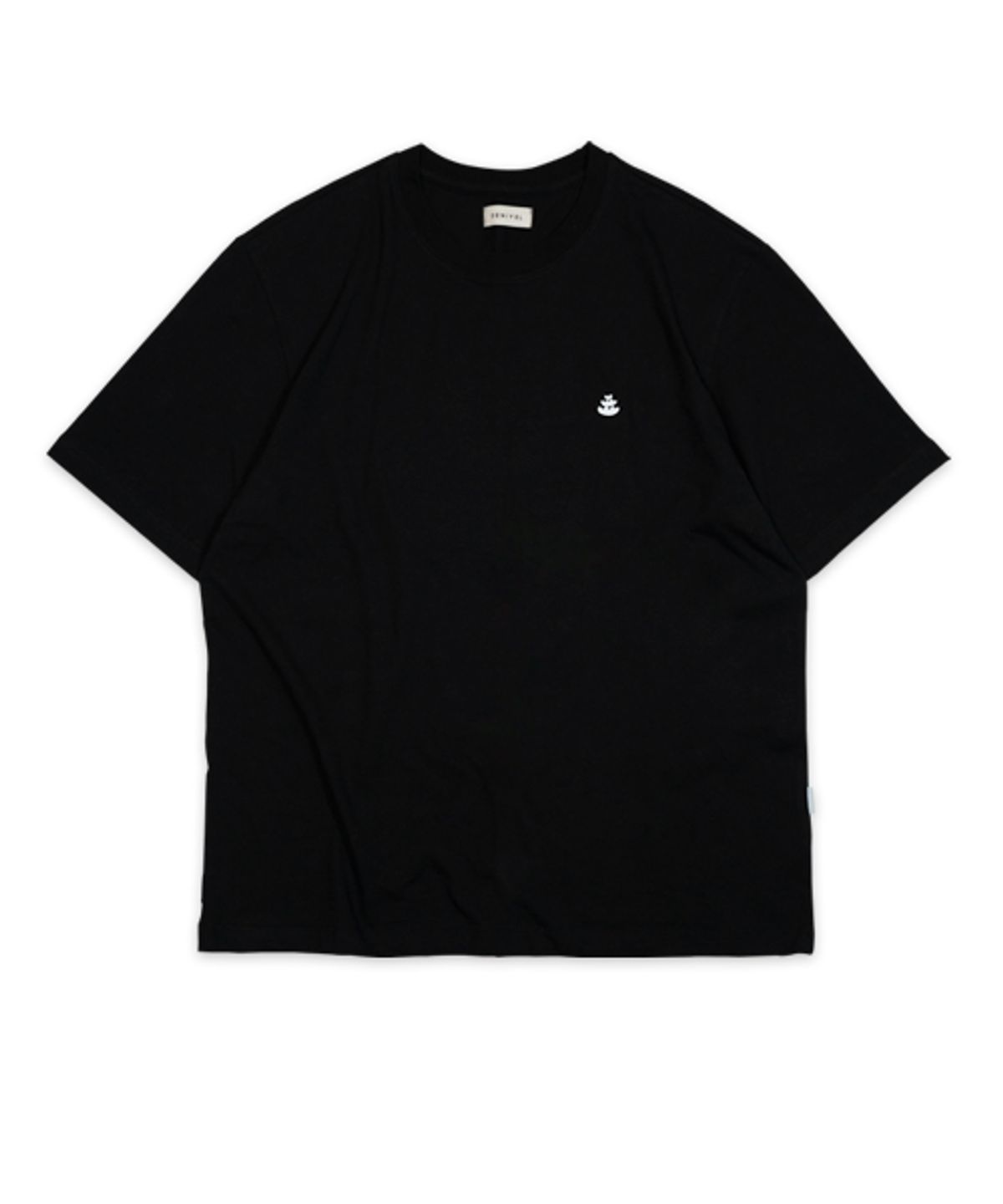 드니벨 맨즈(DENIVEL MENS) 오버핏 워킹 심볼 티셔츠 (Black)